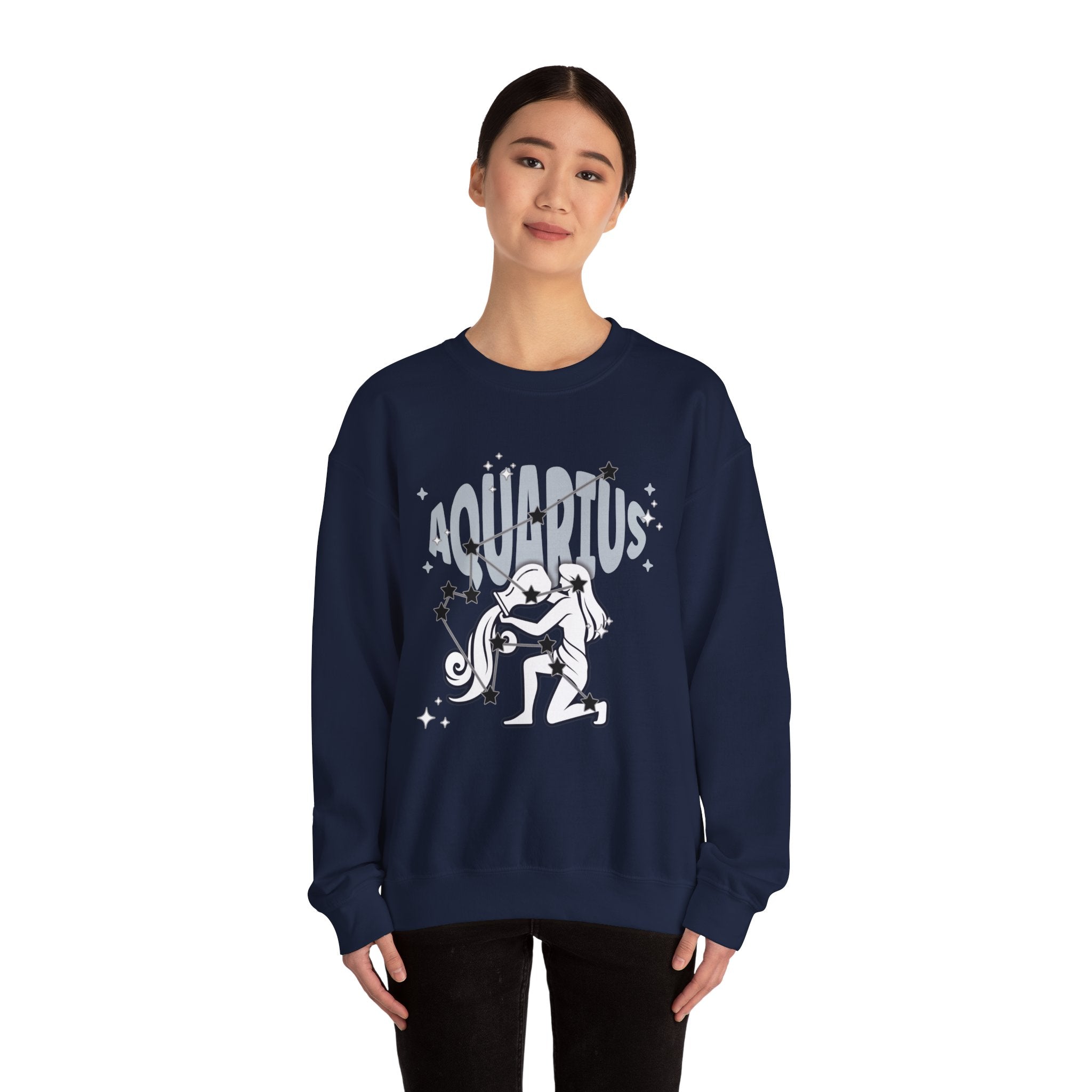 Aquarius Zodiac Casual classic unisex heavy blend crewneck sweatshirt