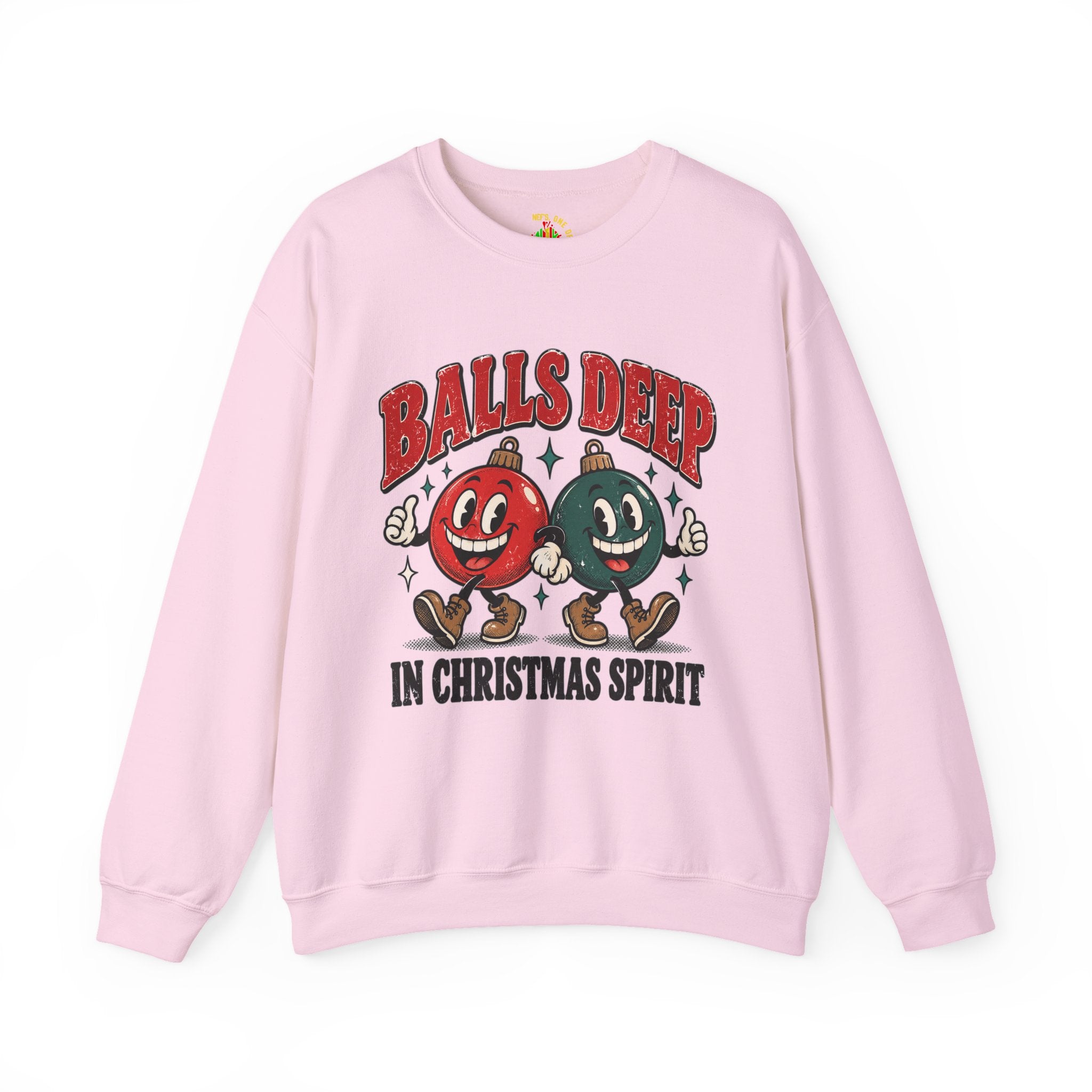 Balls Deep in Christmas Spirit Crewneck Sweatshirt