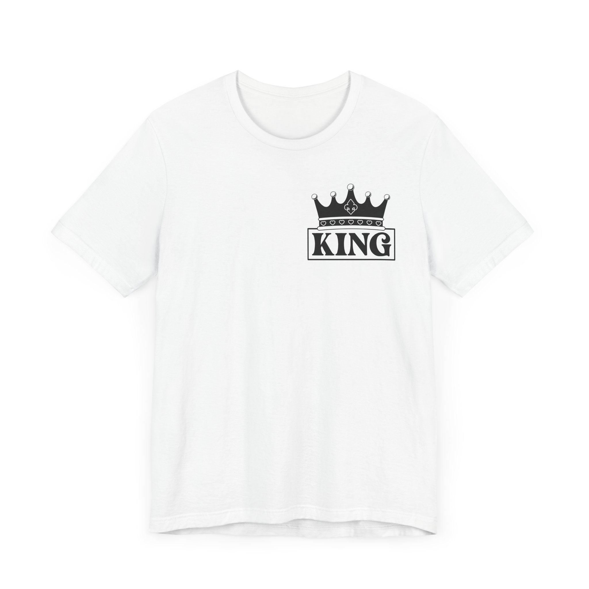 King with his Queen Valentine Casual Soft Unisex Jersey Crew Neck Short Sleeve Tee