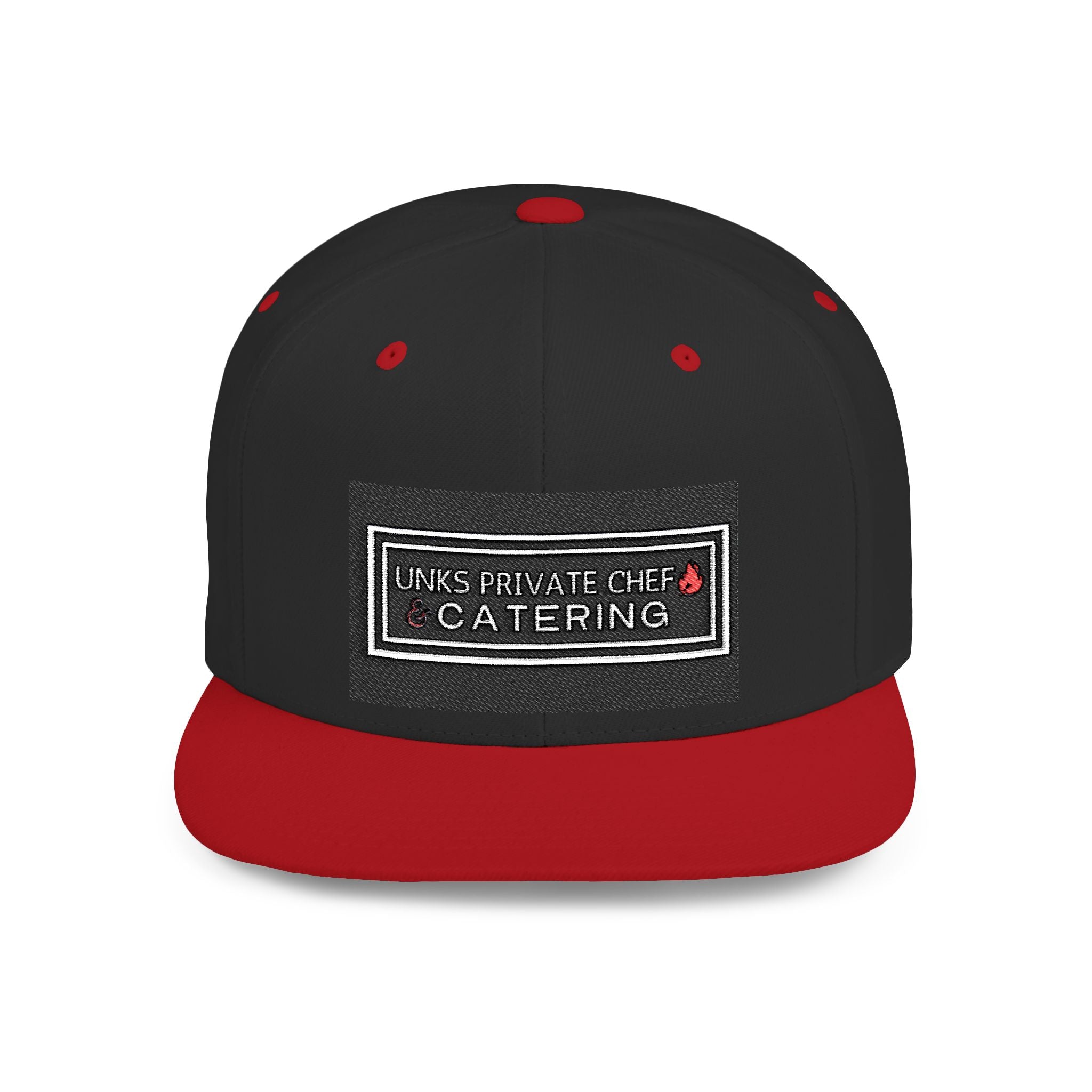 Unks Catering Custom Stylish Flat Bill Snapback Hat, Trendy Cap for Summer, Unique Gift for Him/Her, Casual Wear, Fashion Accessory