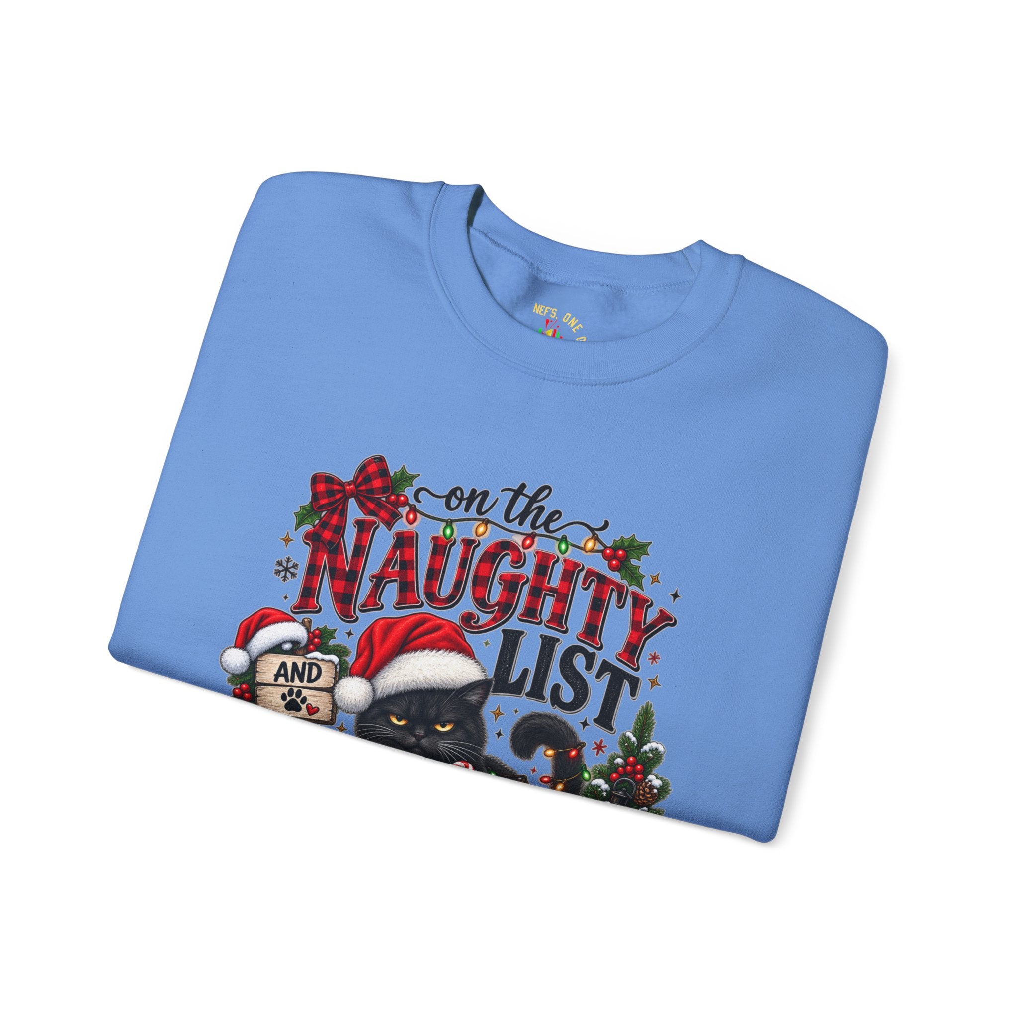 On the Naughty List Christmas Crewneck Sweatshirt