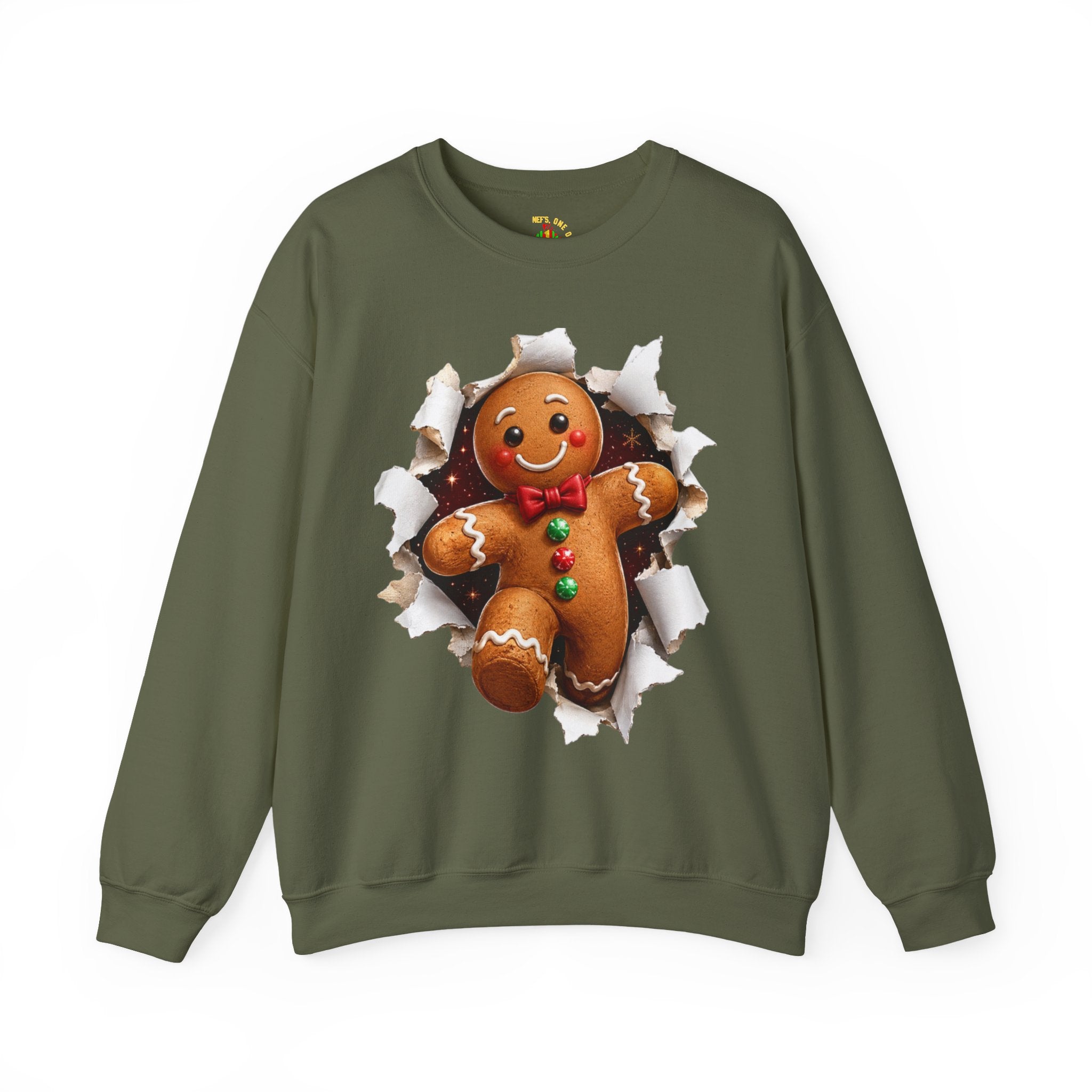 Gingerbread Man Christmas Crewneck Sweatshirt