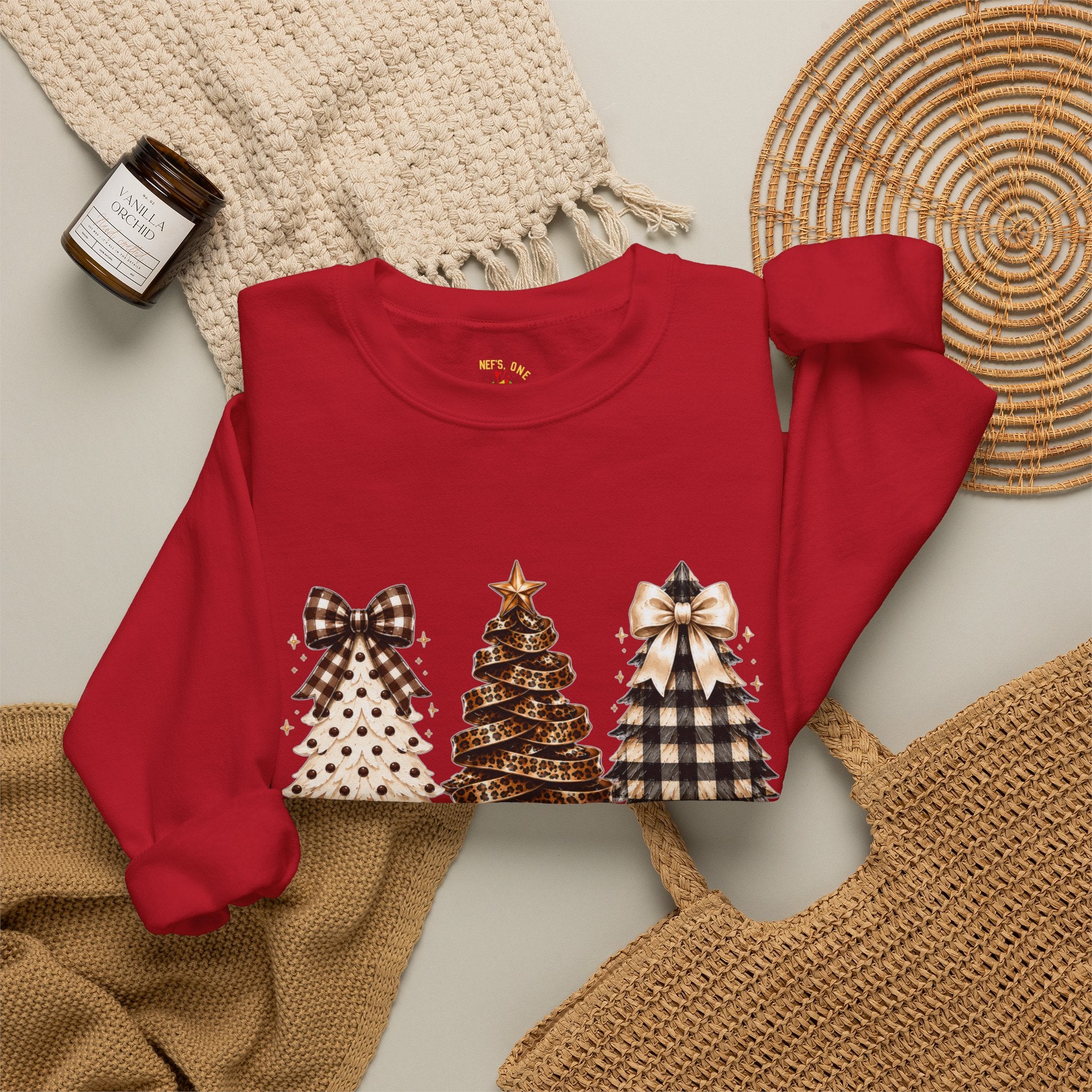 Merry Christmas Christmas Tree Crewneck Sweatshirt