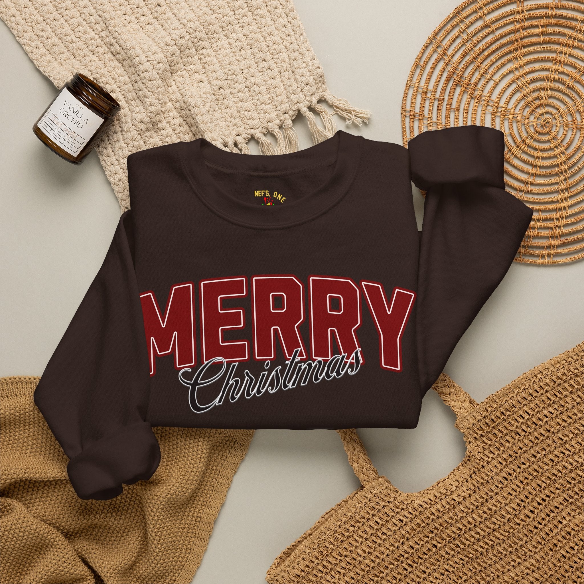Merry Christmas Holiday Crewneck Sweatshirt