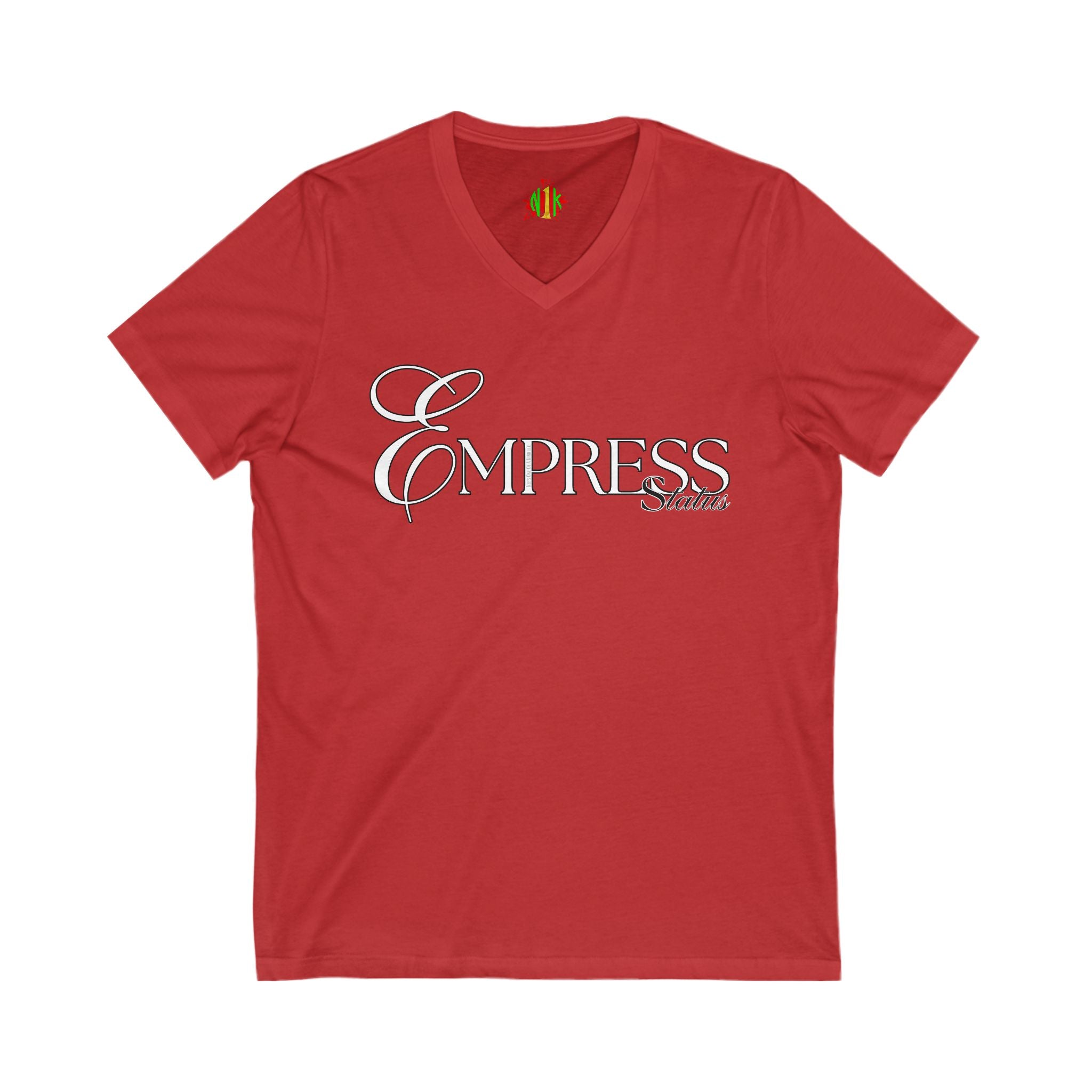 Empress Status V-Neck Tee - Unisex Jersey T-Shirt for Every Occasion, Fashion Statement, Outfit Layering, Gift for Her, Casual Wear