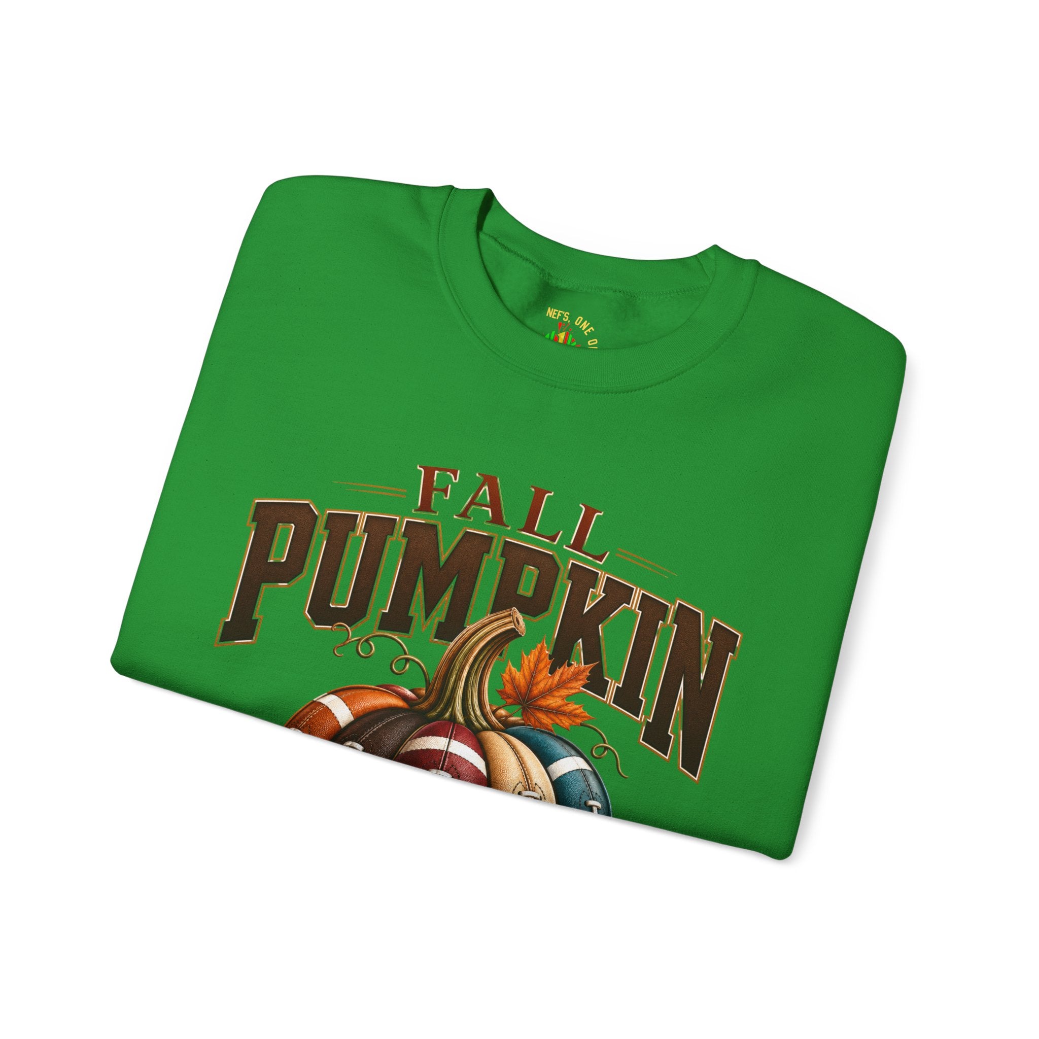 Fall Pumpkin Football Season Crewneck Sweatshirt