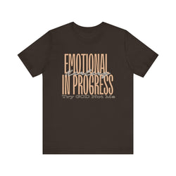 Emotional Healing In Progress Try God Not Me Unisex Jersey Short Sleeve Tee