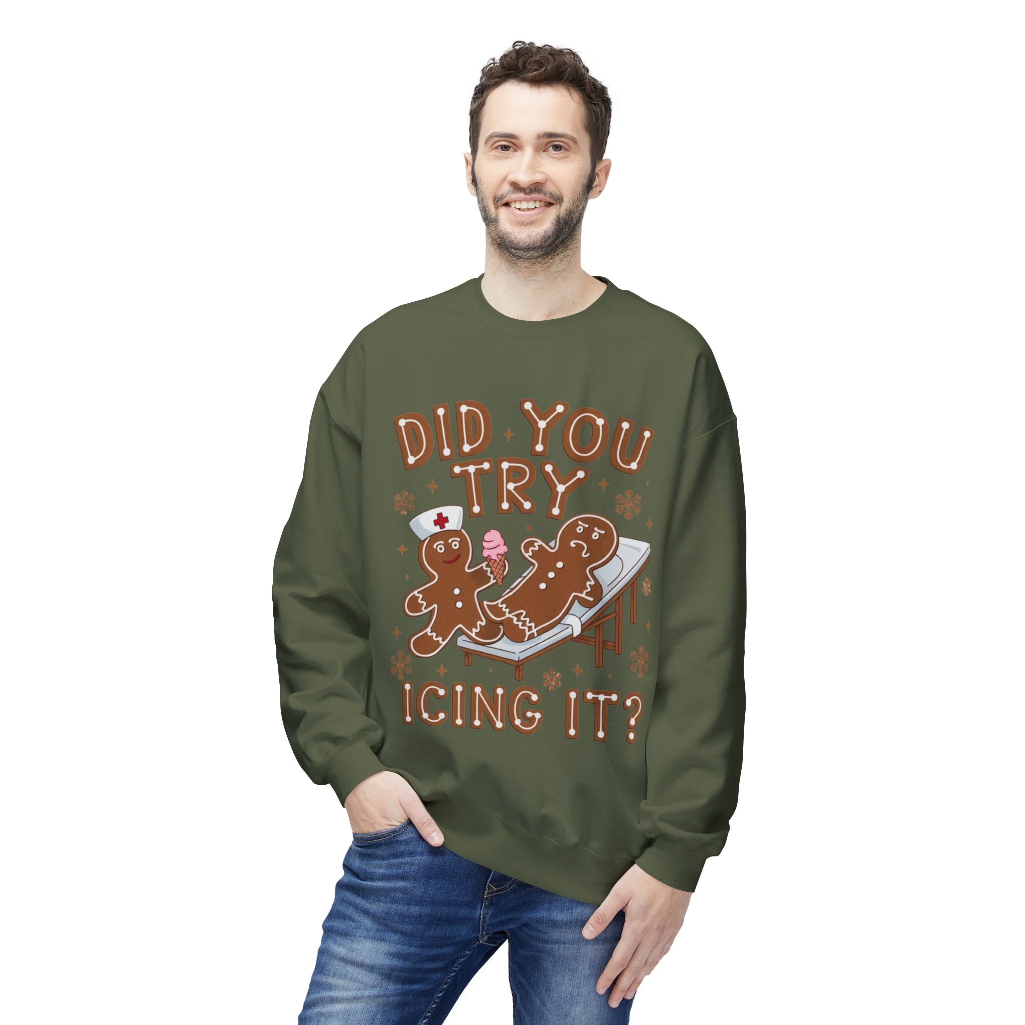 Did You Try Icing It? Gingerbread Holiday Sweatshirt