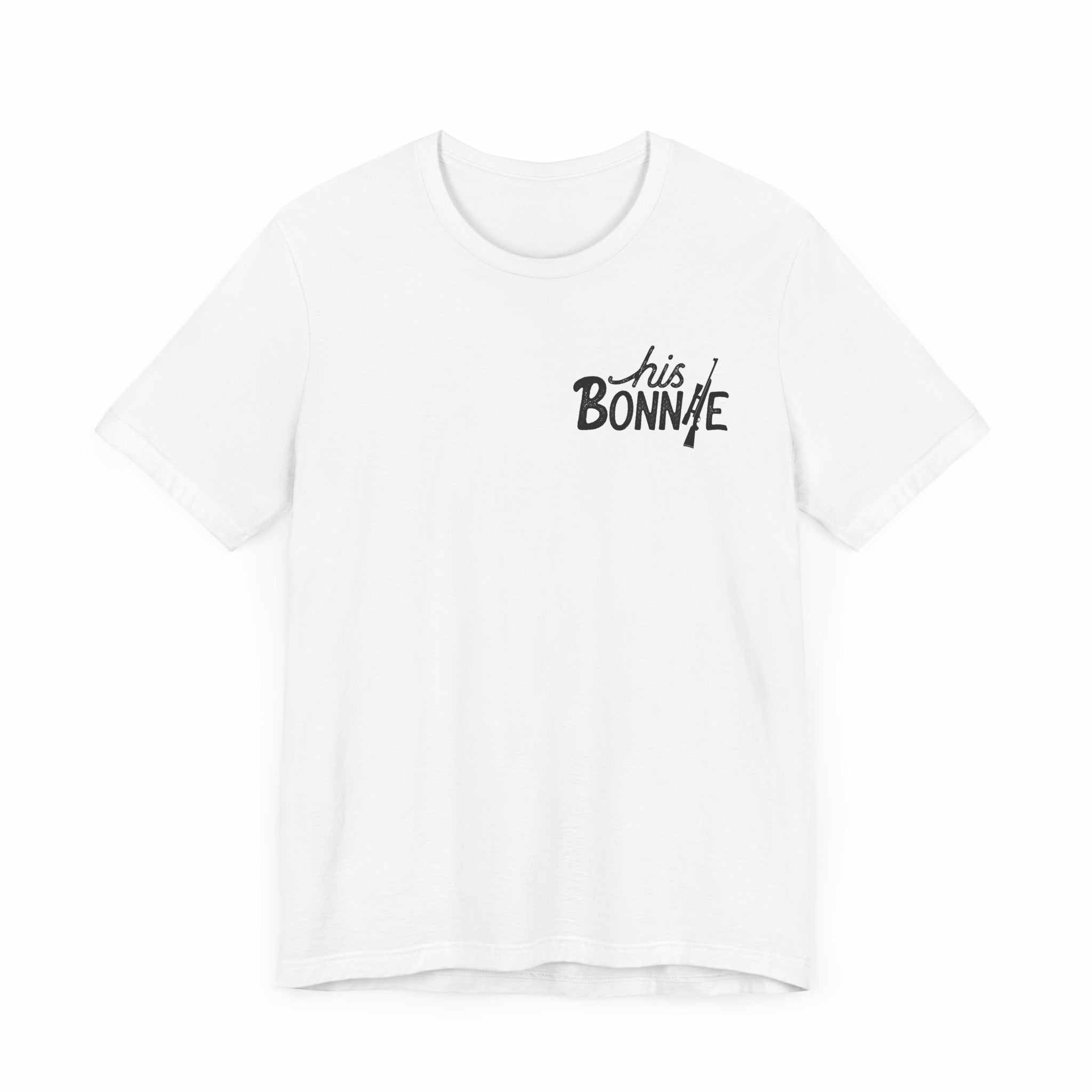 His Bonnie to Her Clyde Valentine Casual Soft Unisex Jersey Crew Neck T-ShirtClyde Valentine Casual Soft Unisex Jersey Crew Neck Short Sleeve Tee Express Delivery