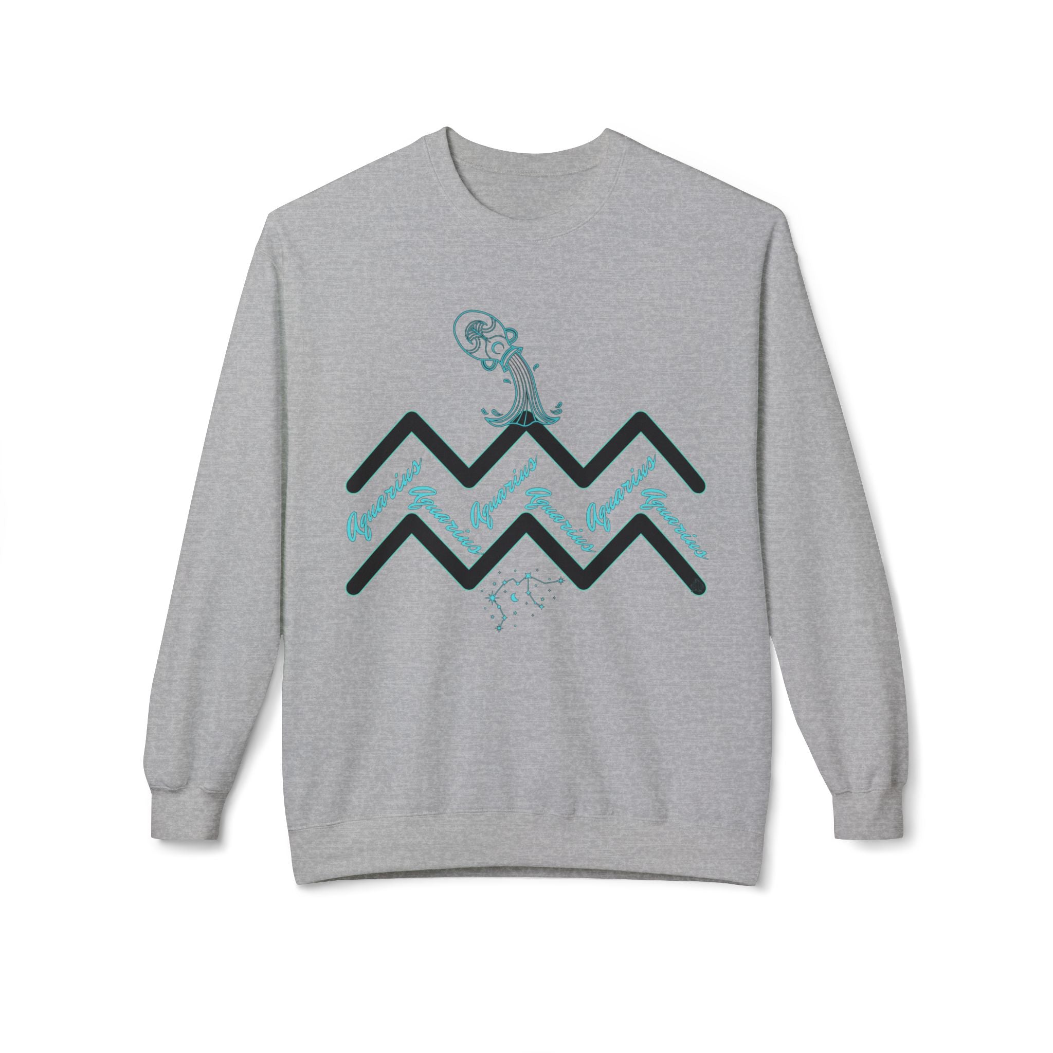 Aquarius Zodiac Sweatshirt — Water Wave Astrology Crewneck