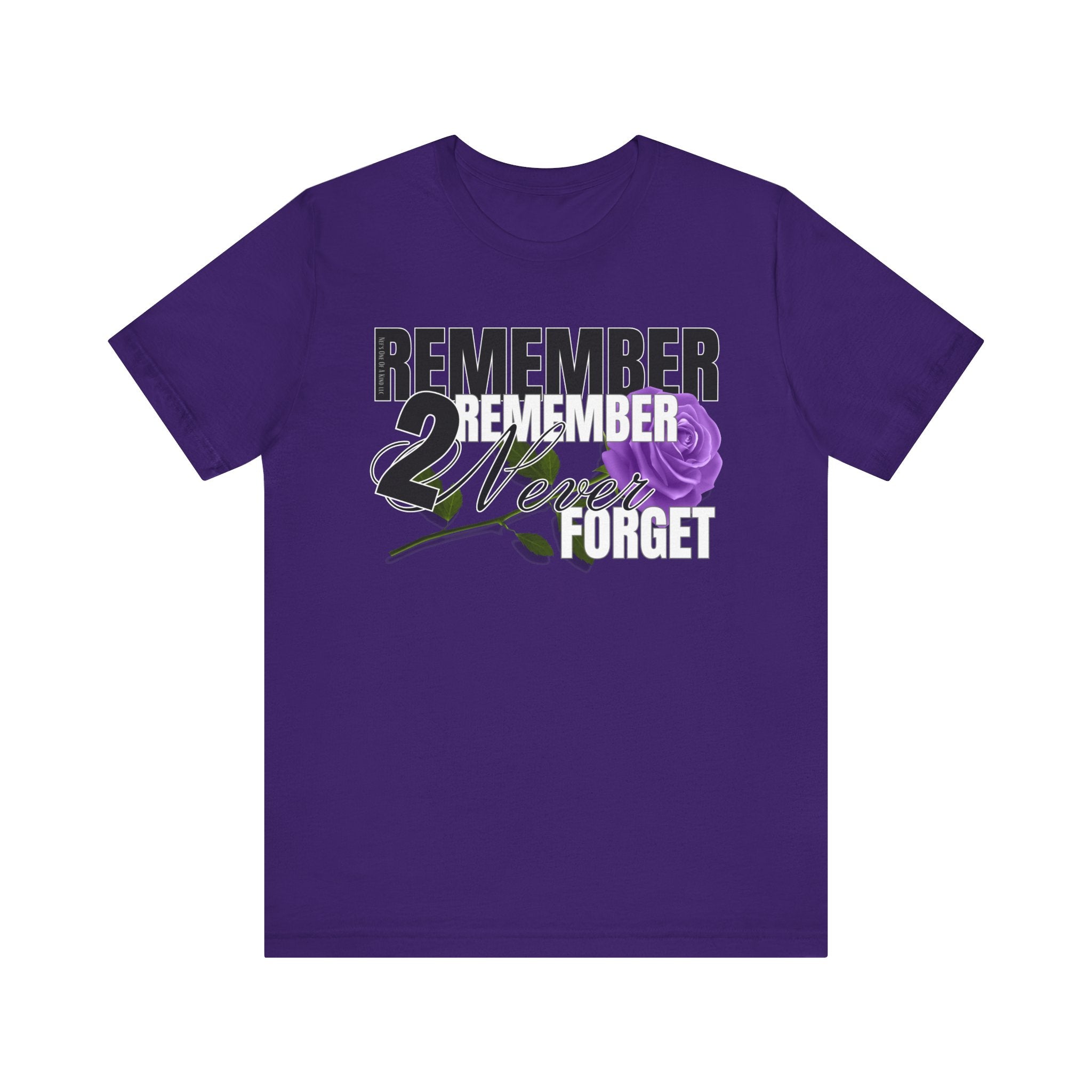 Memorial Unisex Short Sleeve Tee - 'Remember 2 Never Forget'T-ShirtMemorial Unisex Short Sleeve Tee