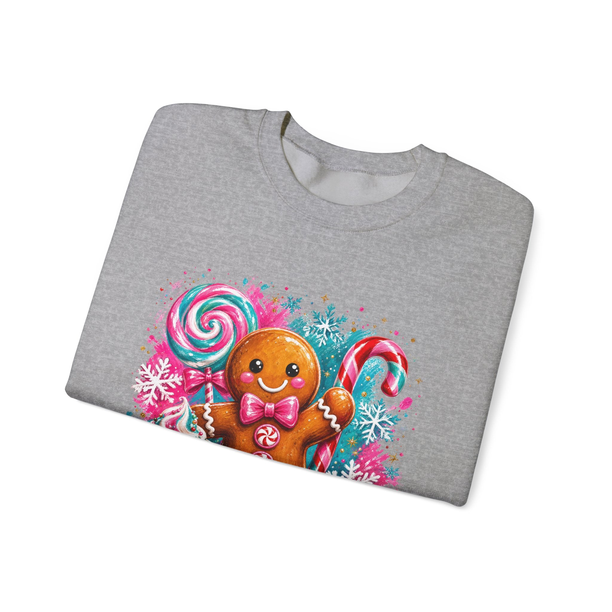 Christmas Gingerbread & Reindeer Crewneck Sweatshirt
