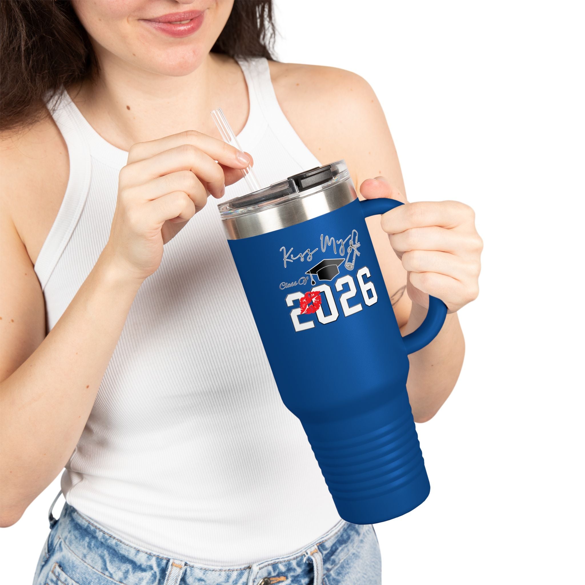 2026 Insulated Travel Mug, 40oz, Stylish Drinkware for On-the-Go, Ideal for Graduations, Hot & Cold Beverages, Outdoor Adventures