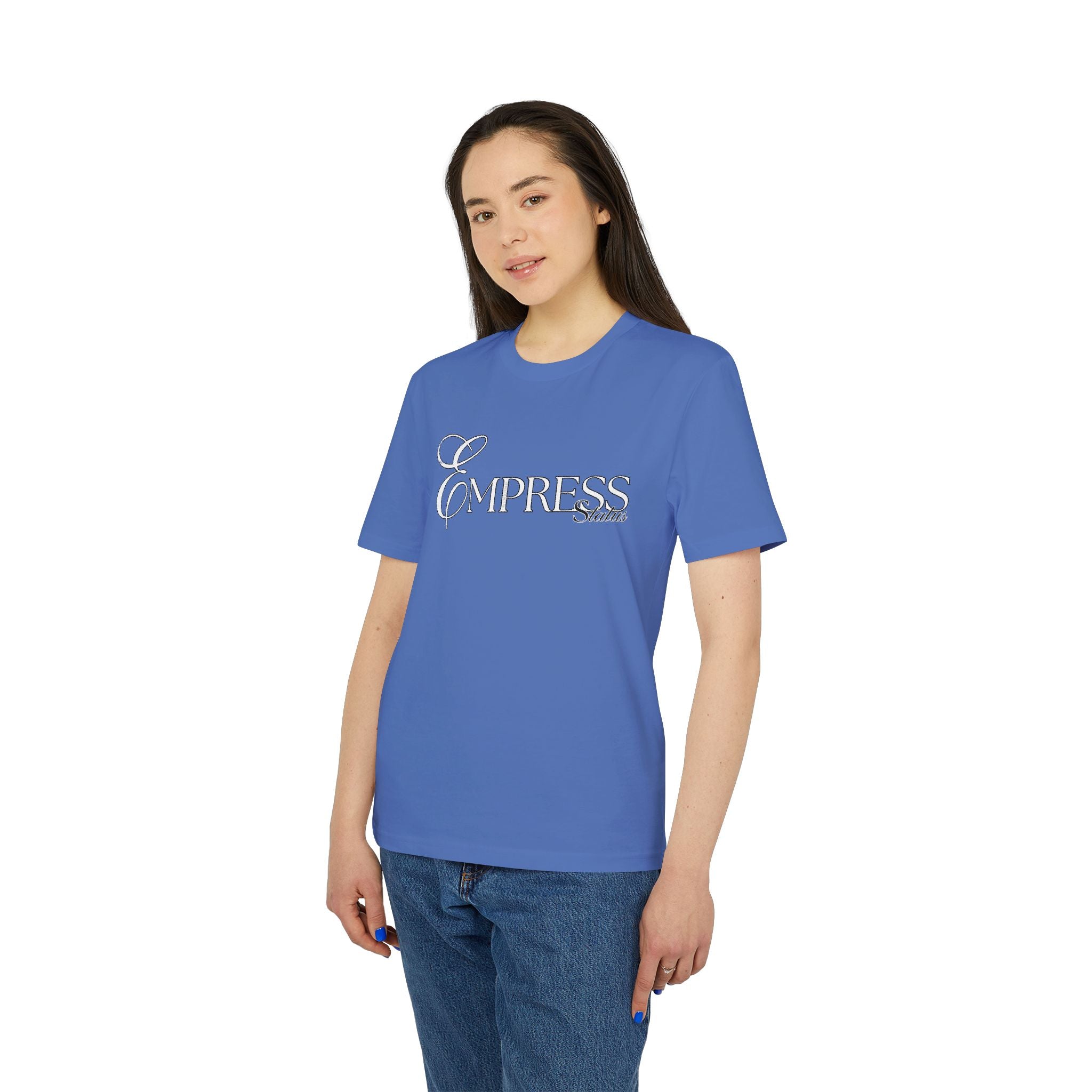 Empress Status Embroidered T-Shirt for Creators, Fashionable Graphic TT-ShirtEmpress Status Embroidered T-Shirt