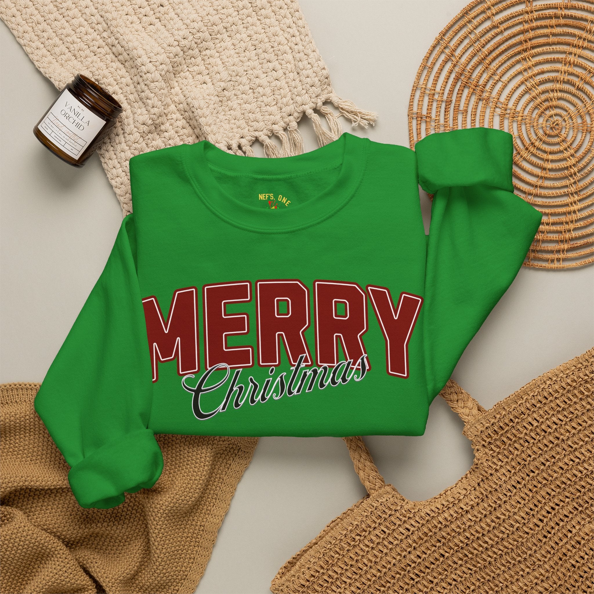 Merry Christmas Holiday Crewneck Sweatshirt