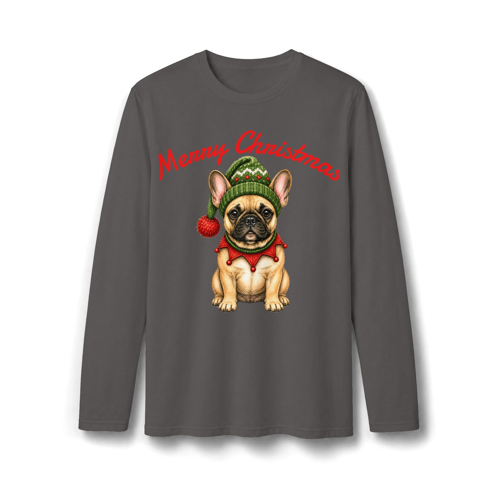 Merry Christmas Pug & Reindeer Long Sleeve T-Shirt