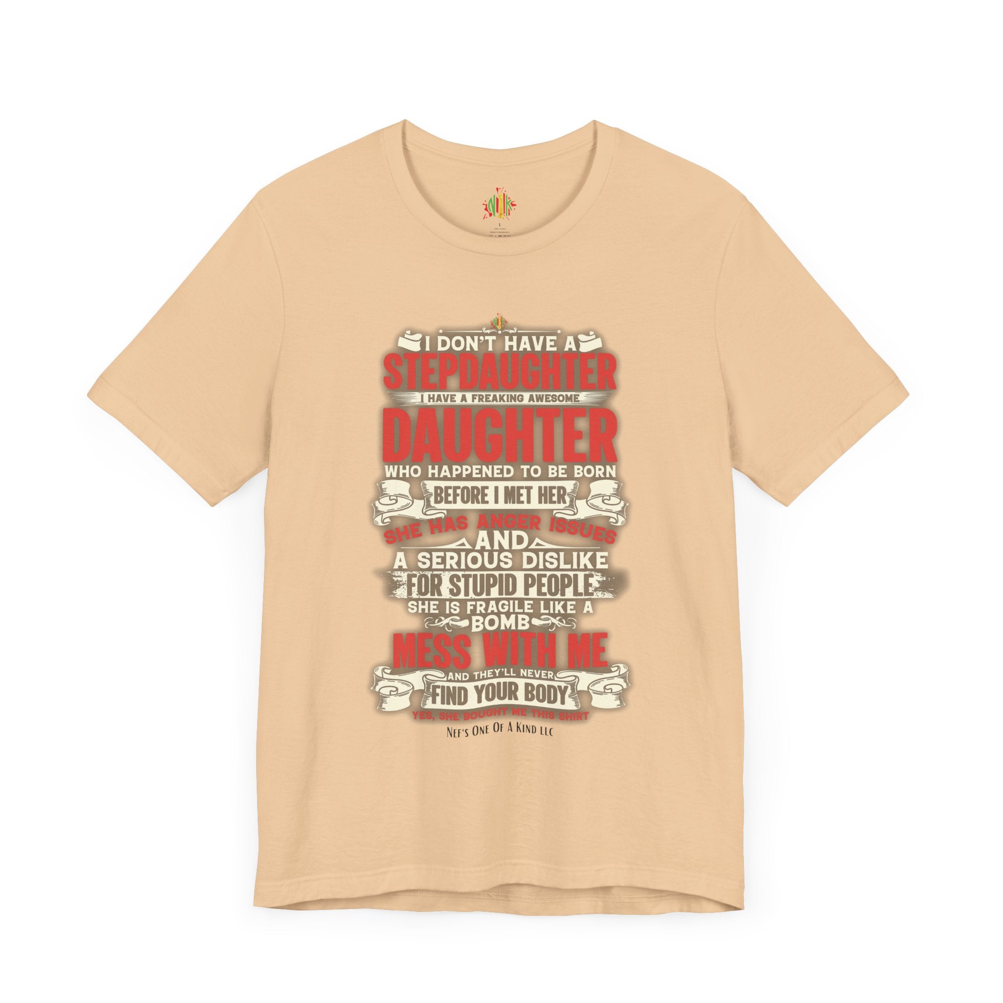 The love of a stepdaughter from a Stepfather Short Sleeve Tee