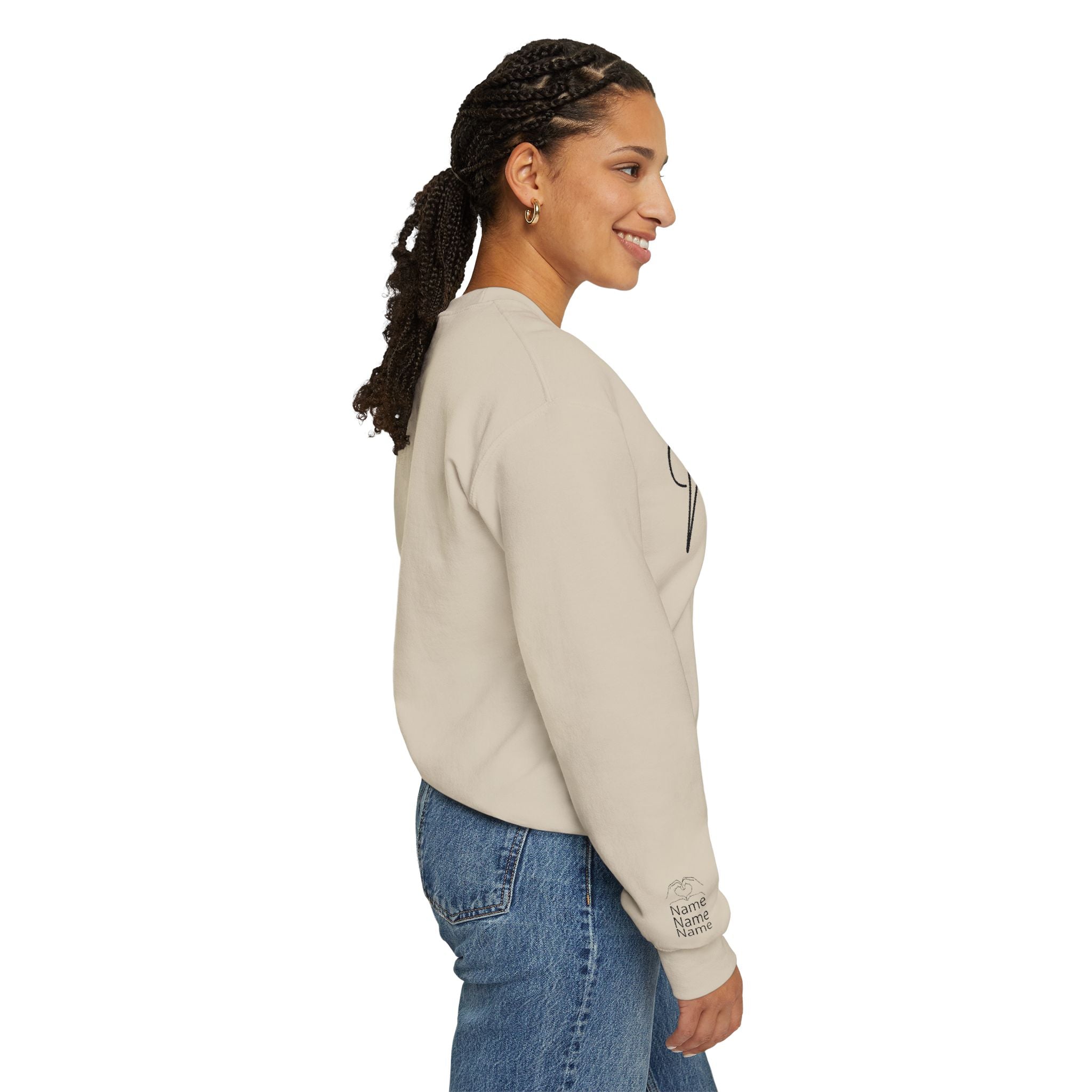 Mom Est. Year Embroidered Customizable Crewneck Sweatshirt