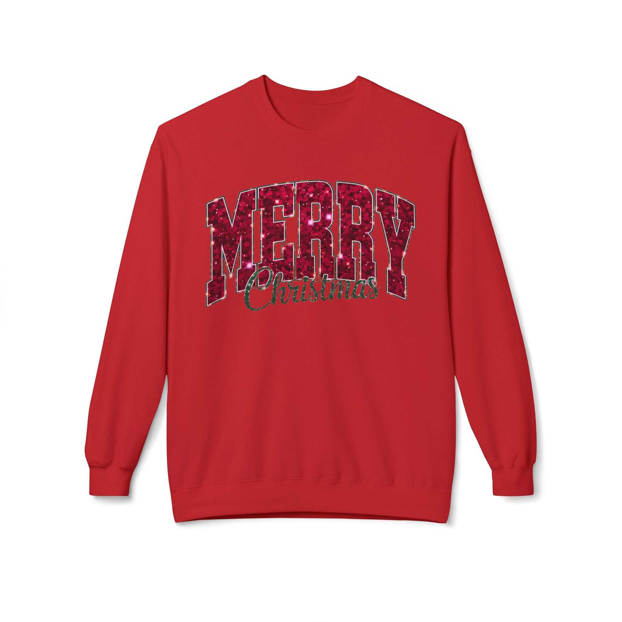 Merry Christmas Plaid Crewneck SweatshirtSweatshirtMerry Christmas Plaid