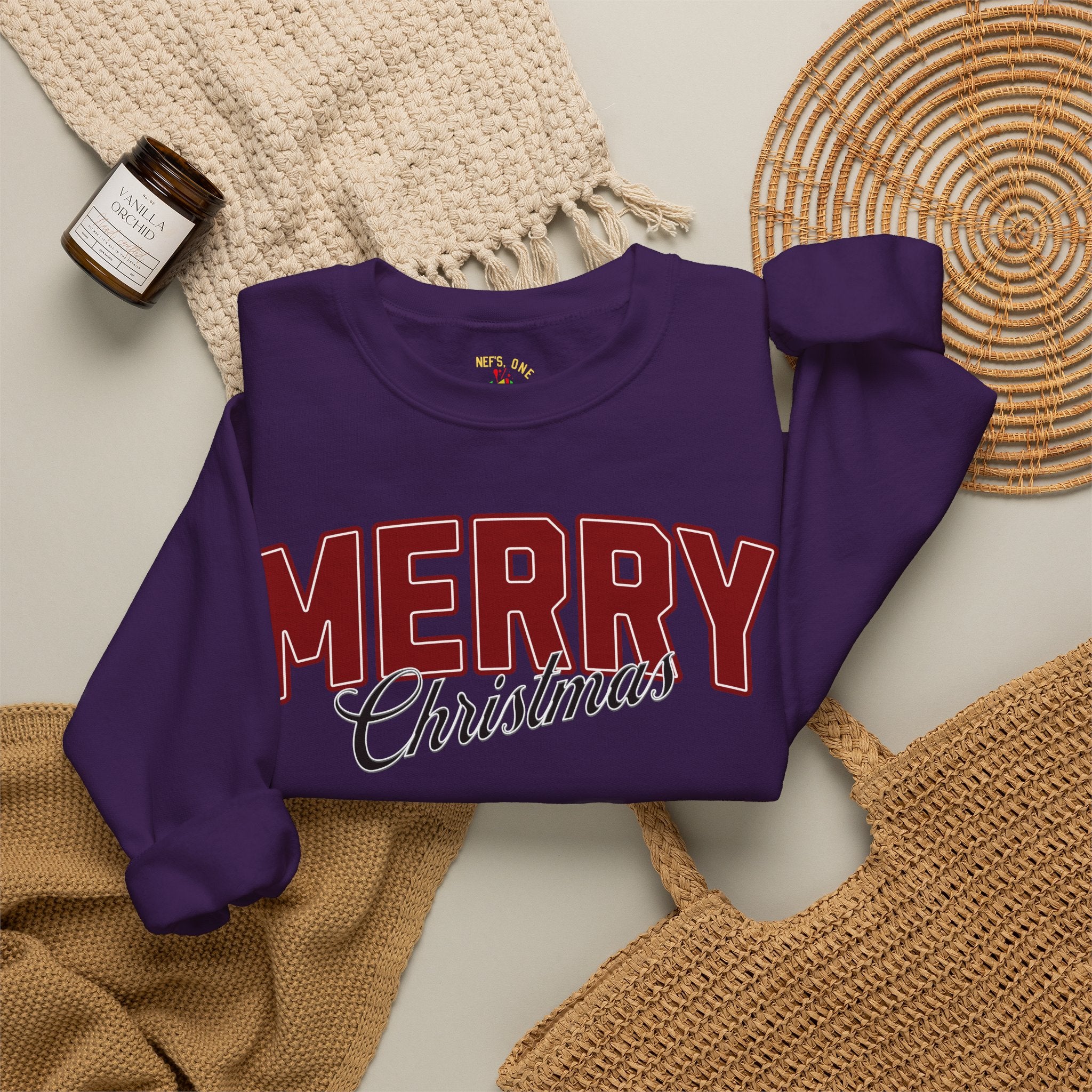 Merry Christmas Holiday Crewneck Sweatshirt
