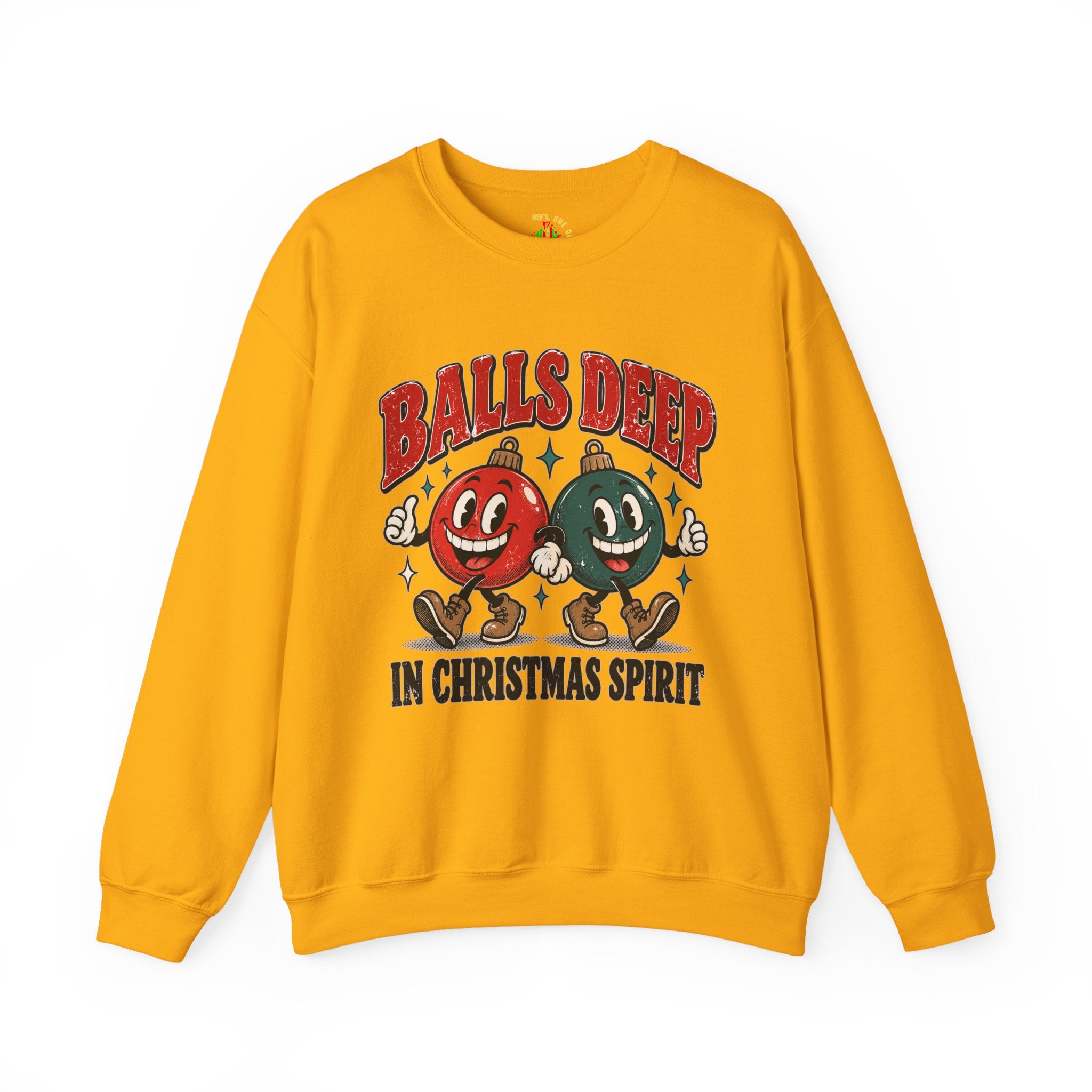 Balls Deep in Christmas Spirit Crewneck Sweatshirt