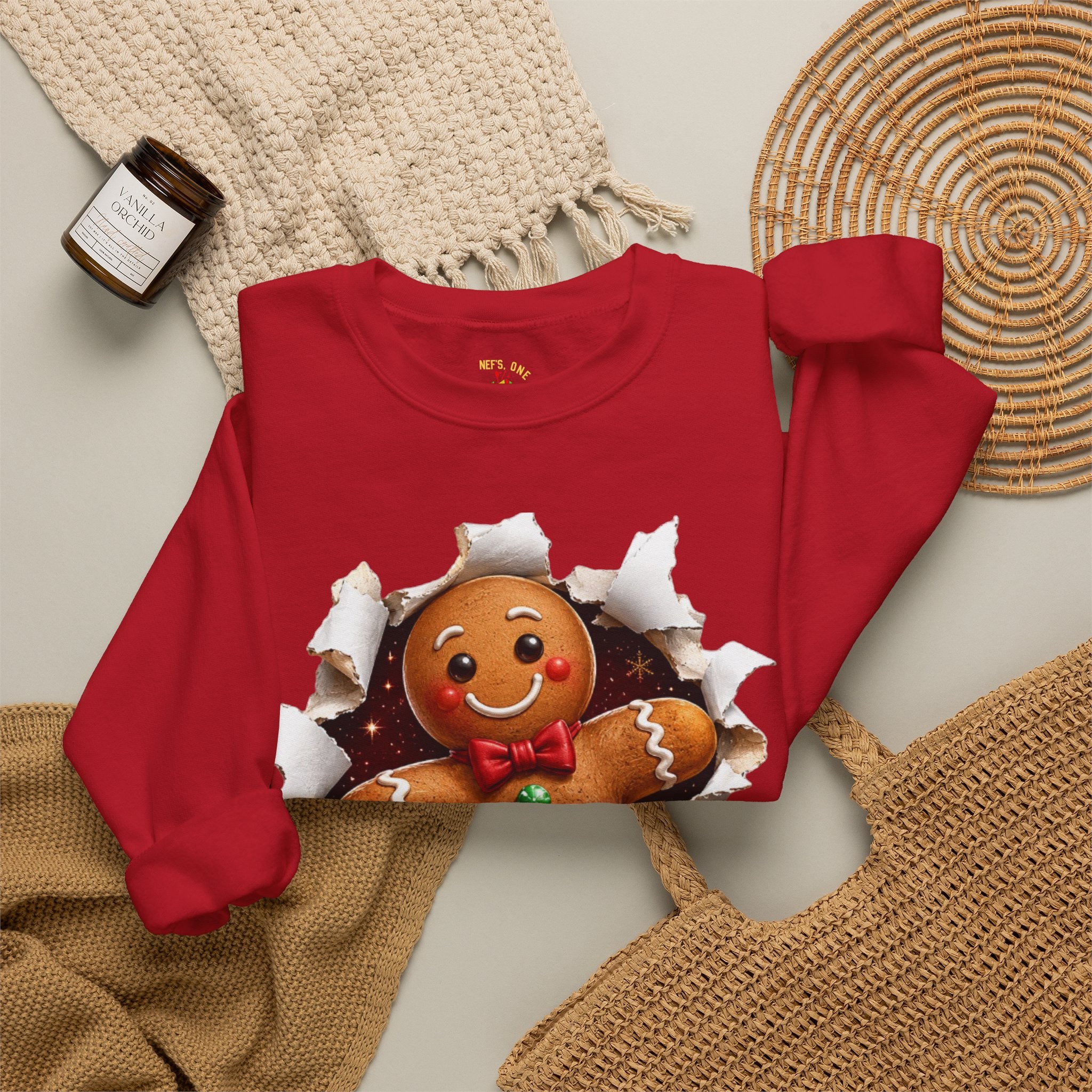 Gingerbread Man Christmas Crewneck Sweatshirt