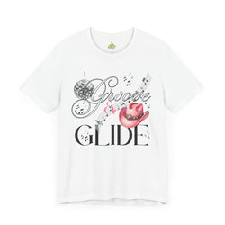 Groovy Glide Unisex Jersey Tee - Fun Retro Music Vibes