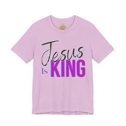 Faith-Inspired Unisex Tee | Jesus Is King Graphic T-Shirt, Christian Apparel, Religious Gift, Casual Wear, Church Outing