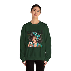 Coffee Because Adulting Is Hard Crewneck Sweatshirt