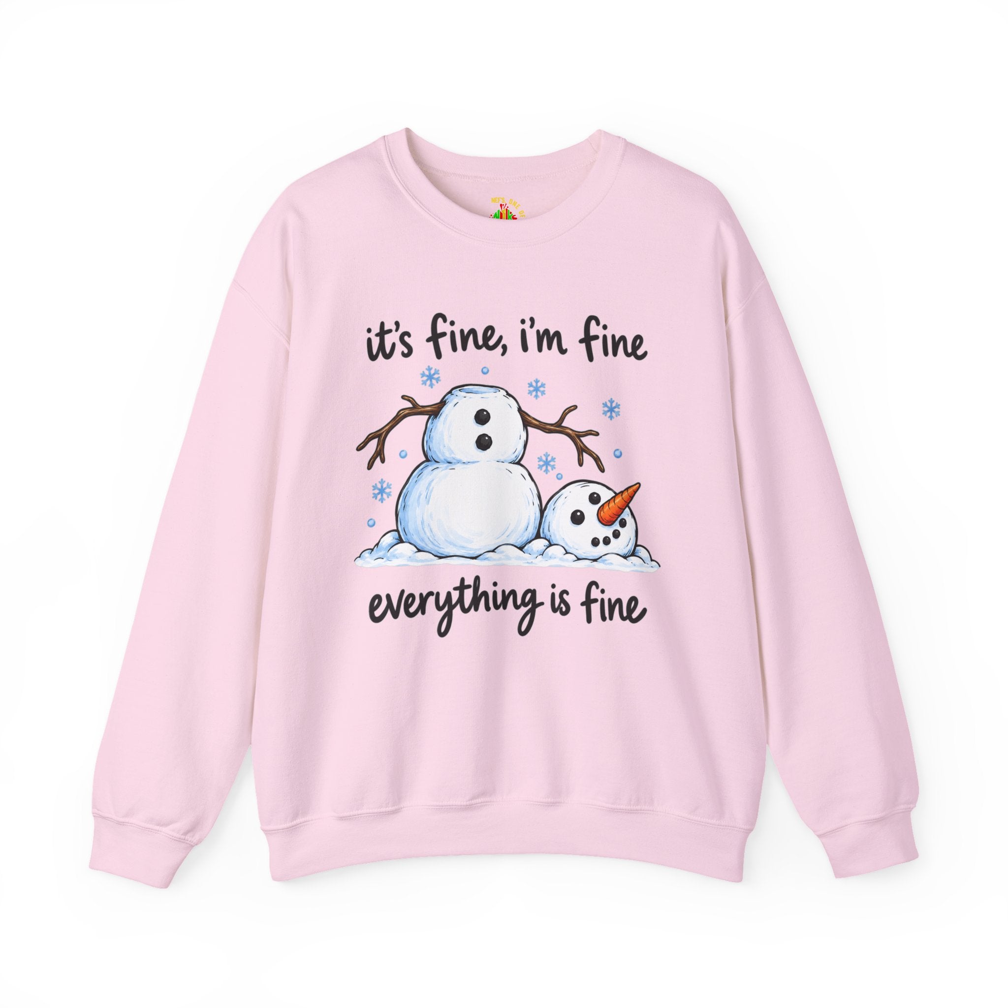 It’s Fine, I’m Fine, Everything Is Fine Snowman Christmas Sweatshirt