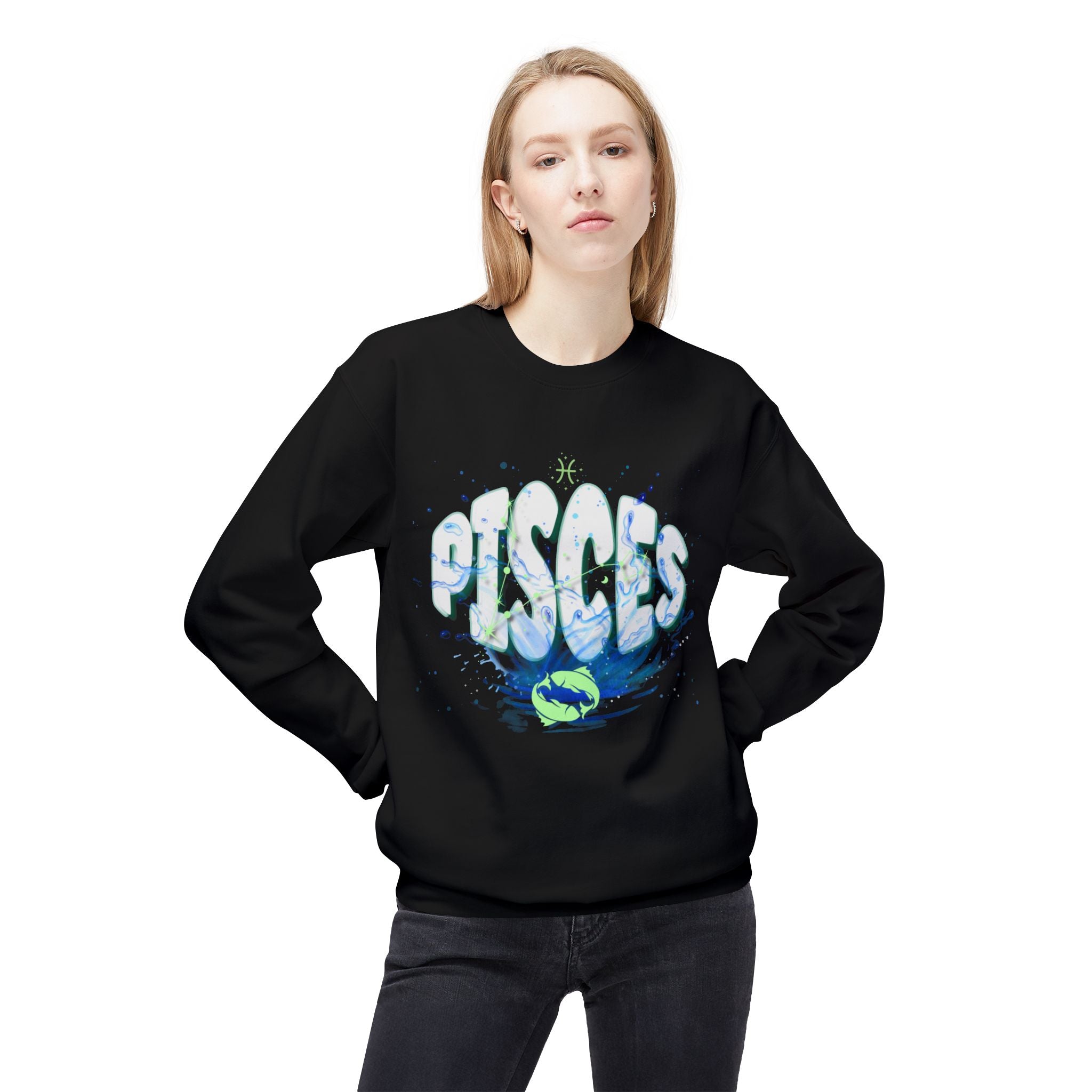 Pisces Water Zodiac Sweatshirt — Pisces Sign Crewneck