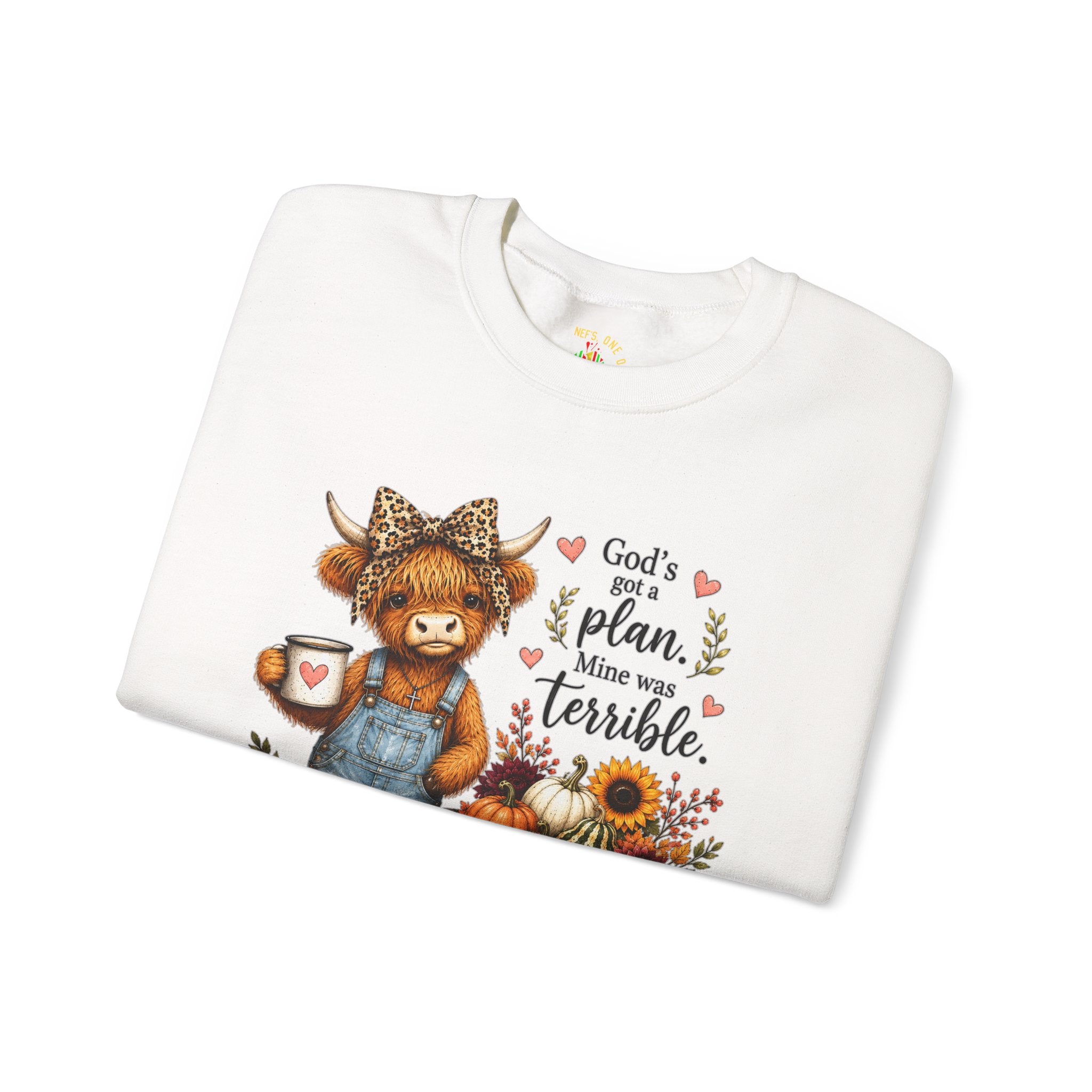 God’s Plan, Mine Was Terrible Bear Fall Crewneck Sweatshirt