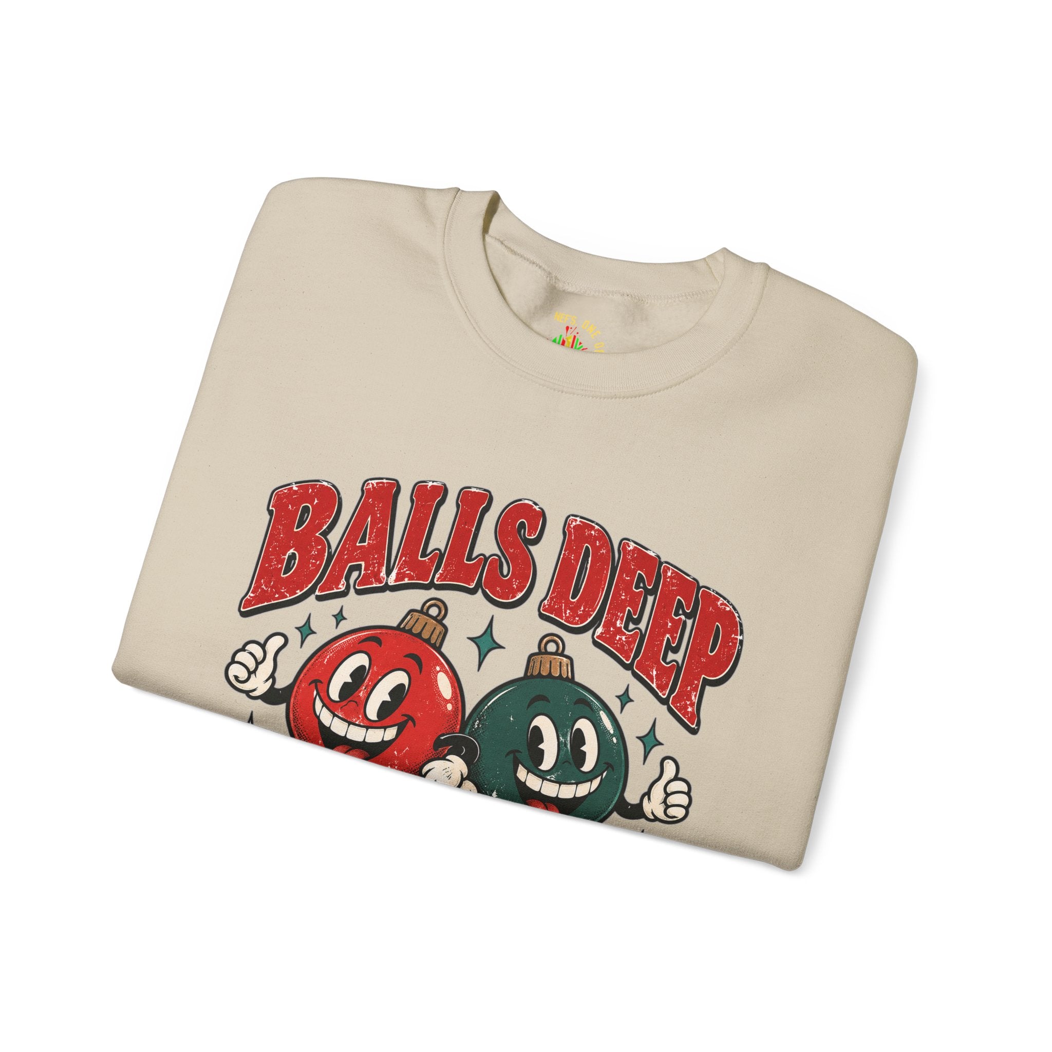Balls Deep in Christmas Spirit Crewneck Sweatshirt