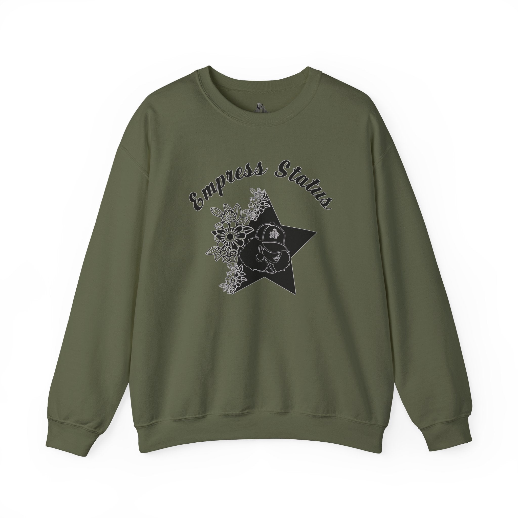 Empress Black Girl Floral Status Unisex Sweatshirt