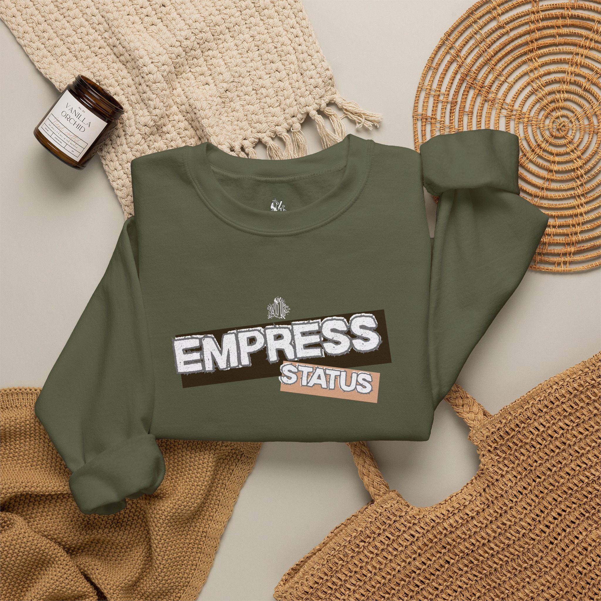 Empress Status Graphic Sweatshirt — Bold Feminine Statement Sweatshirt