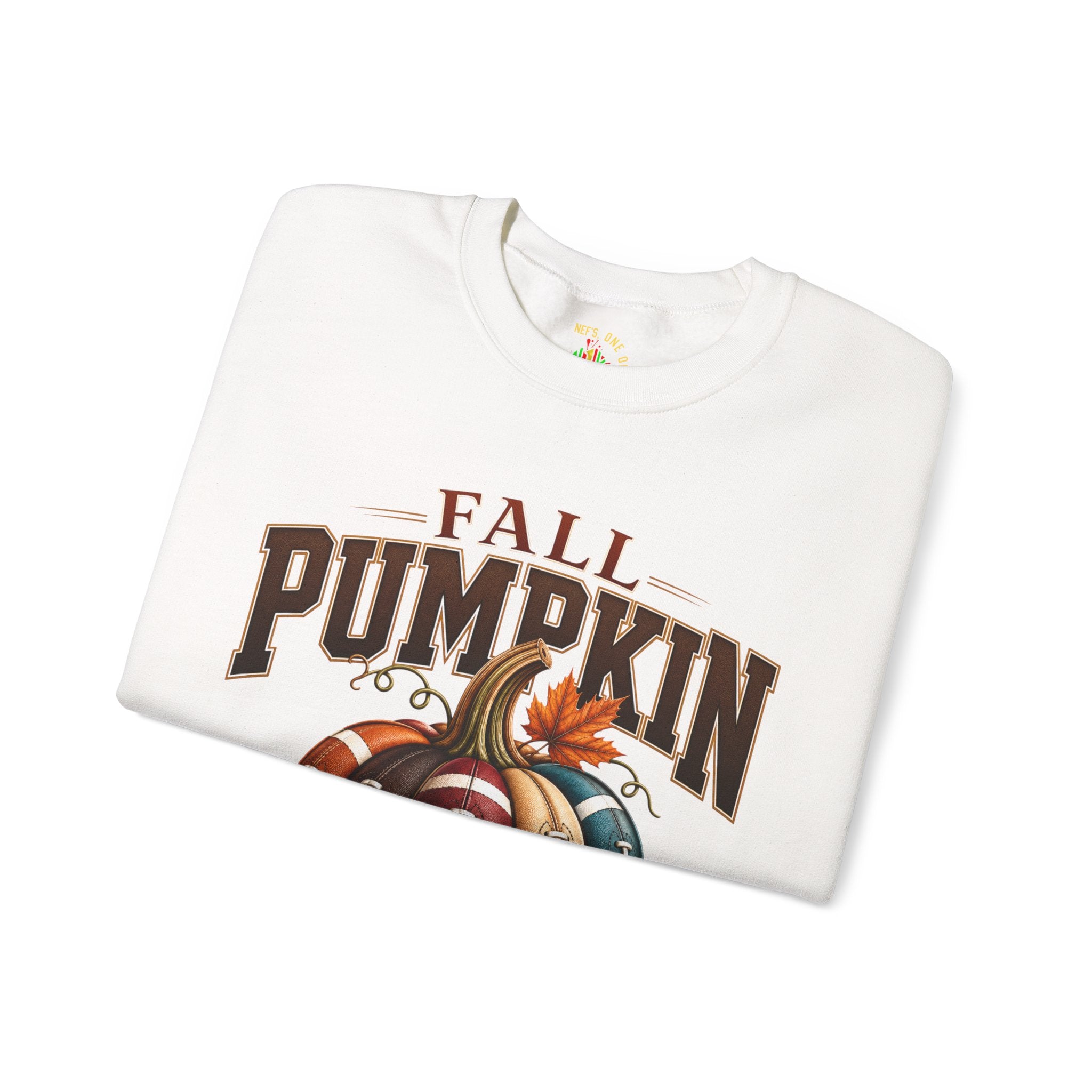 Fall Pumpkin Football Season Crewneck Sweatshirt