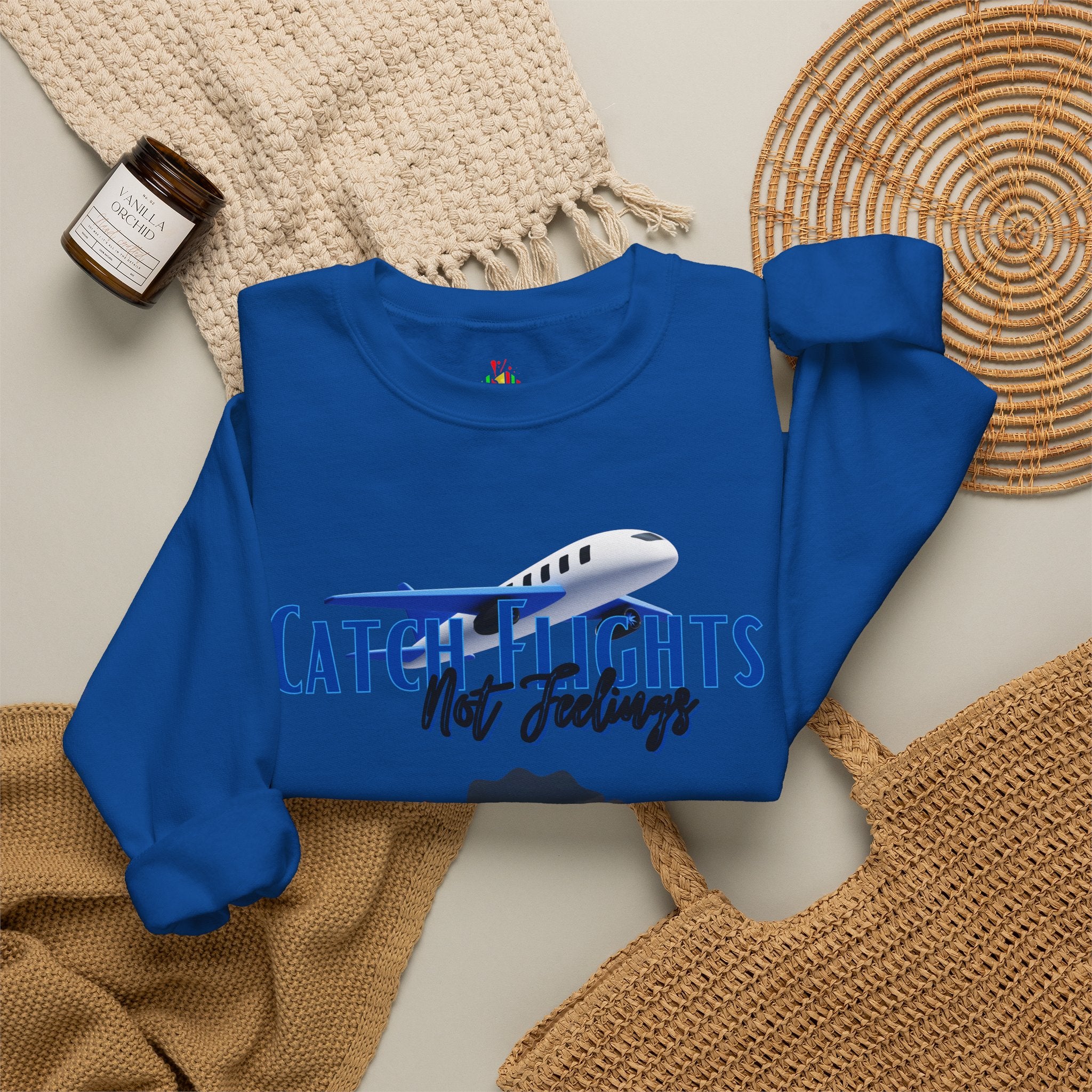 Catch Flights Not Feelings Unisex Heavy Blend™ Crewneck Sweatshirt