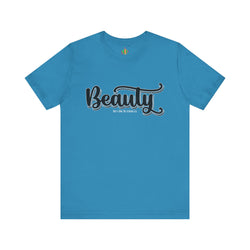 Beauty with the Beast Valentine Casual, Soft Unisex Jersey Short Sleeve Tee