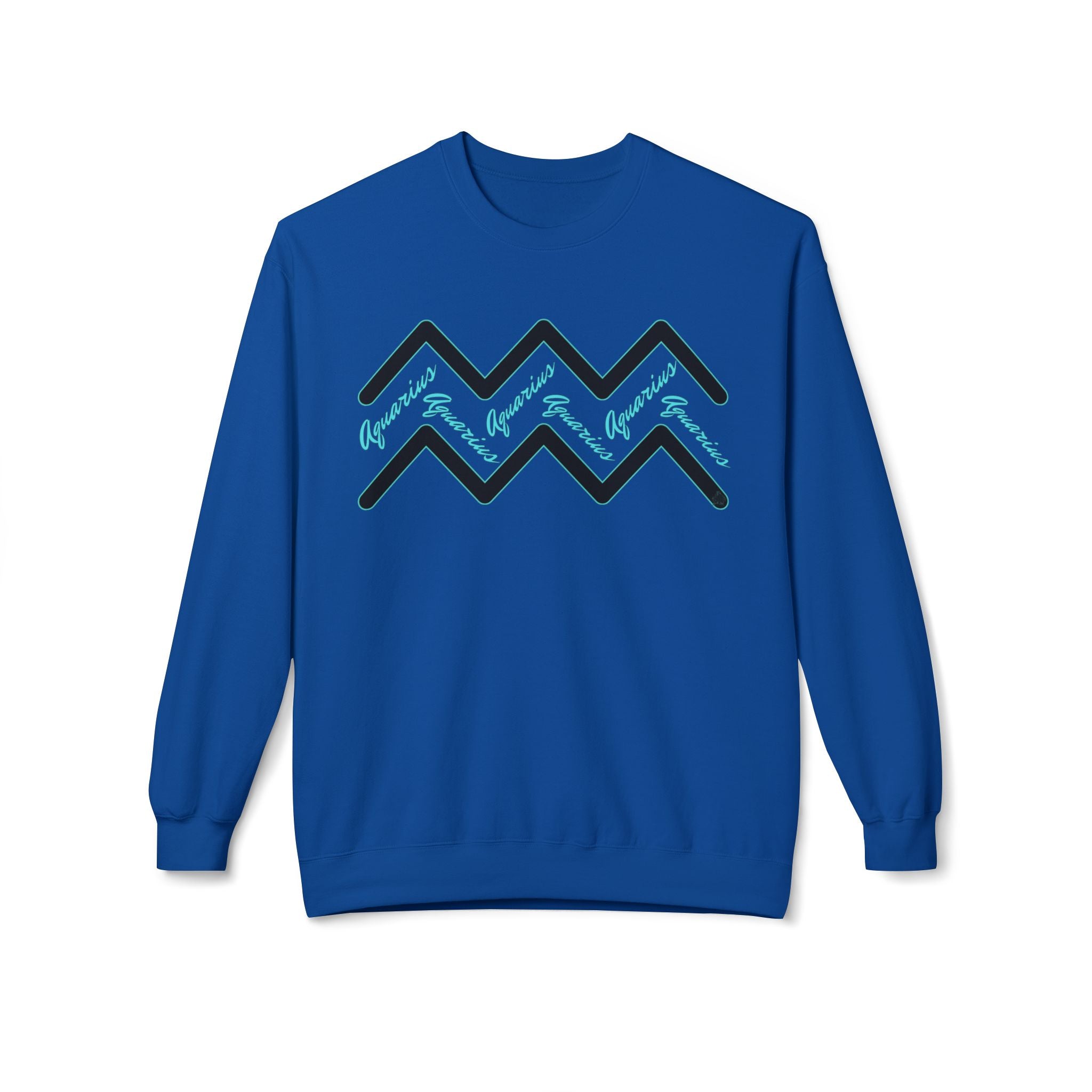 Aquarius Zodiac Crewneck Sweatshirt — Aquarius Symbol Astrological Sweatshirt