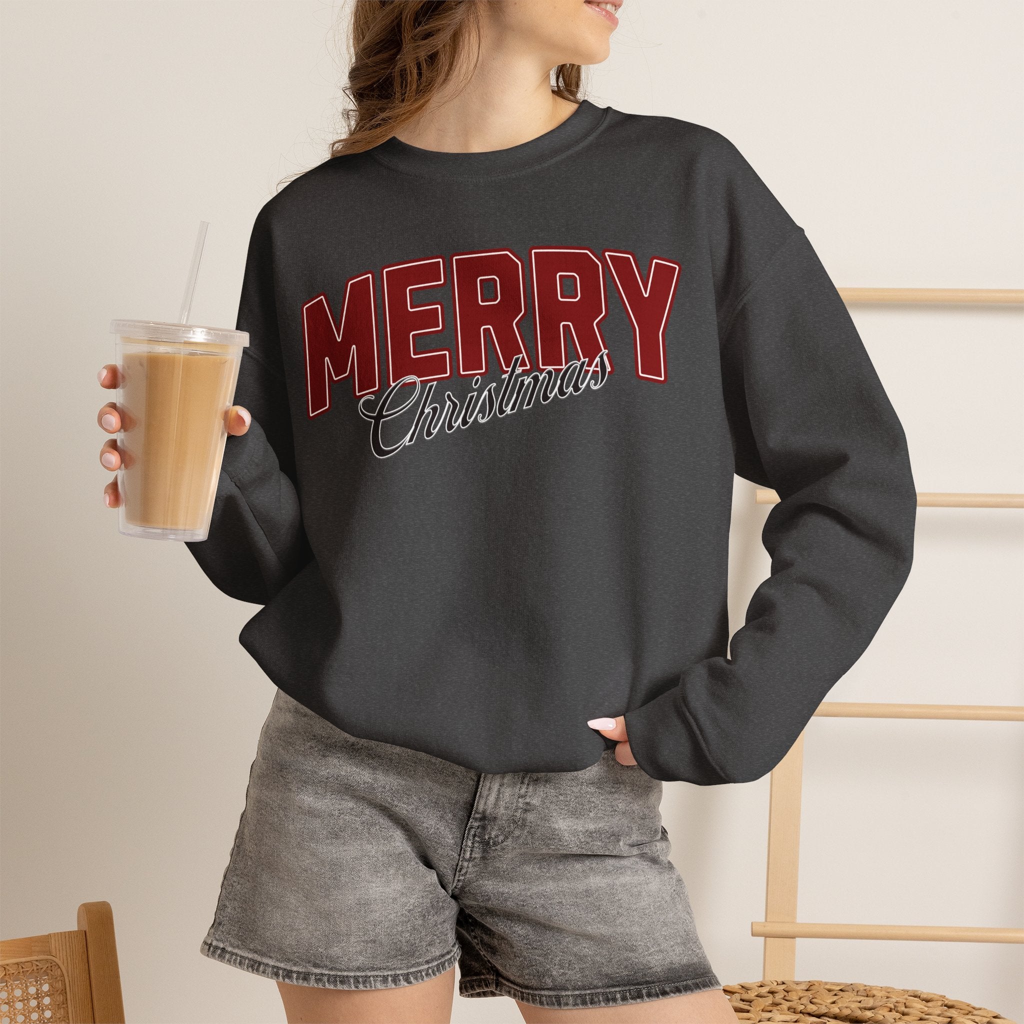 Merry Christmas Personalized Family Name Sweatshirt