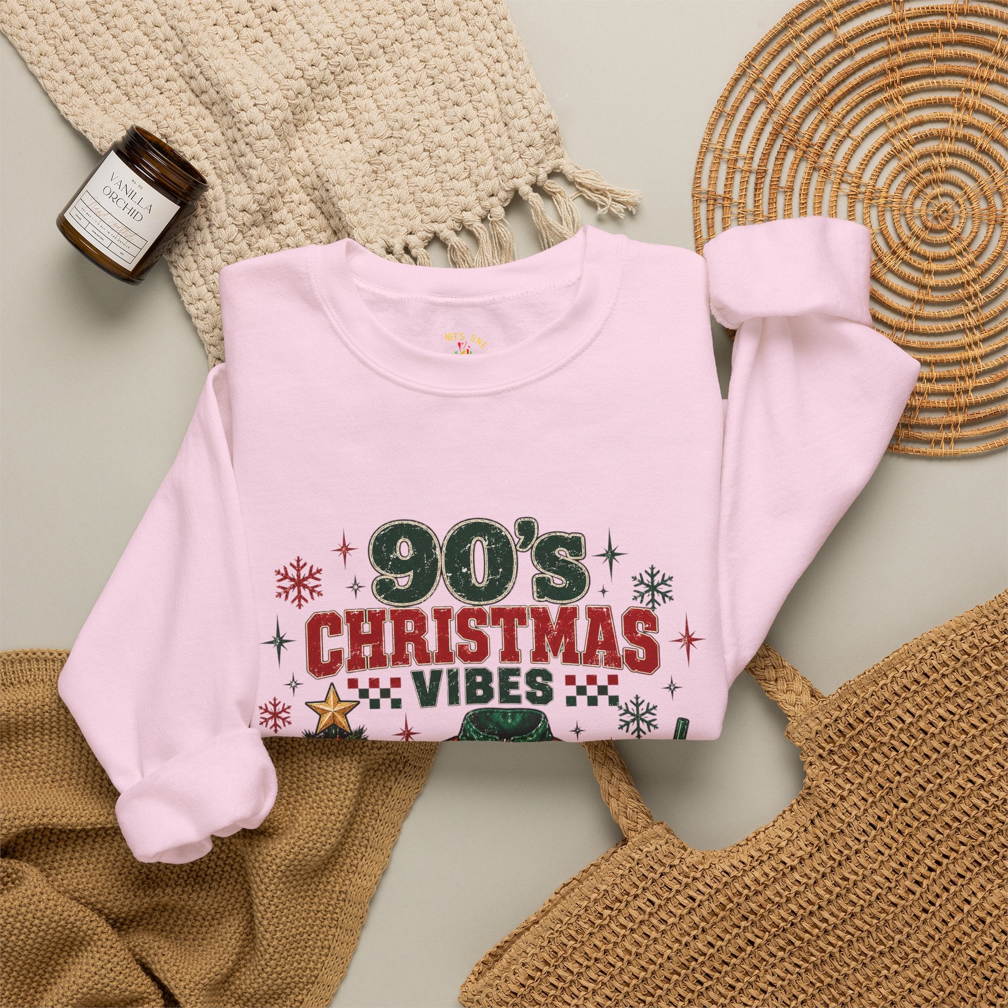 90s Christmas Vibes Crewneck Sweatshirt