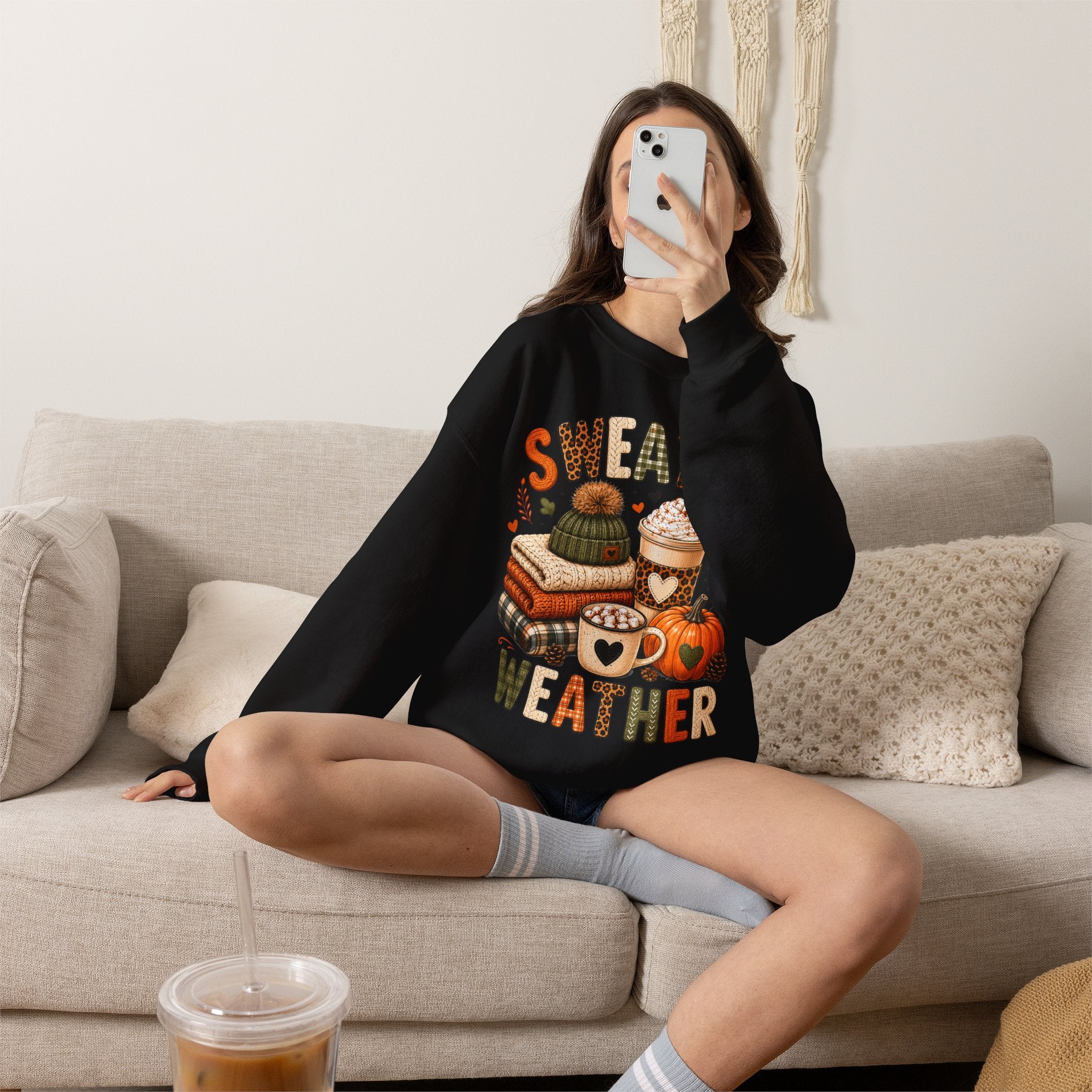 Sweater Weather Autumn Crewneck Sweatshirt