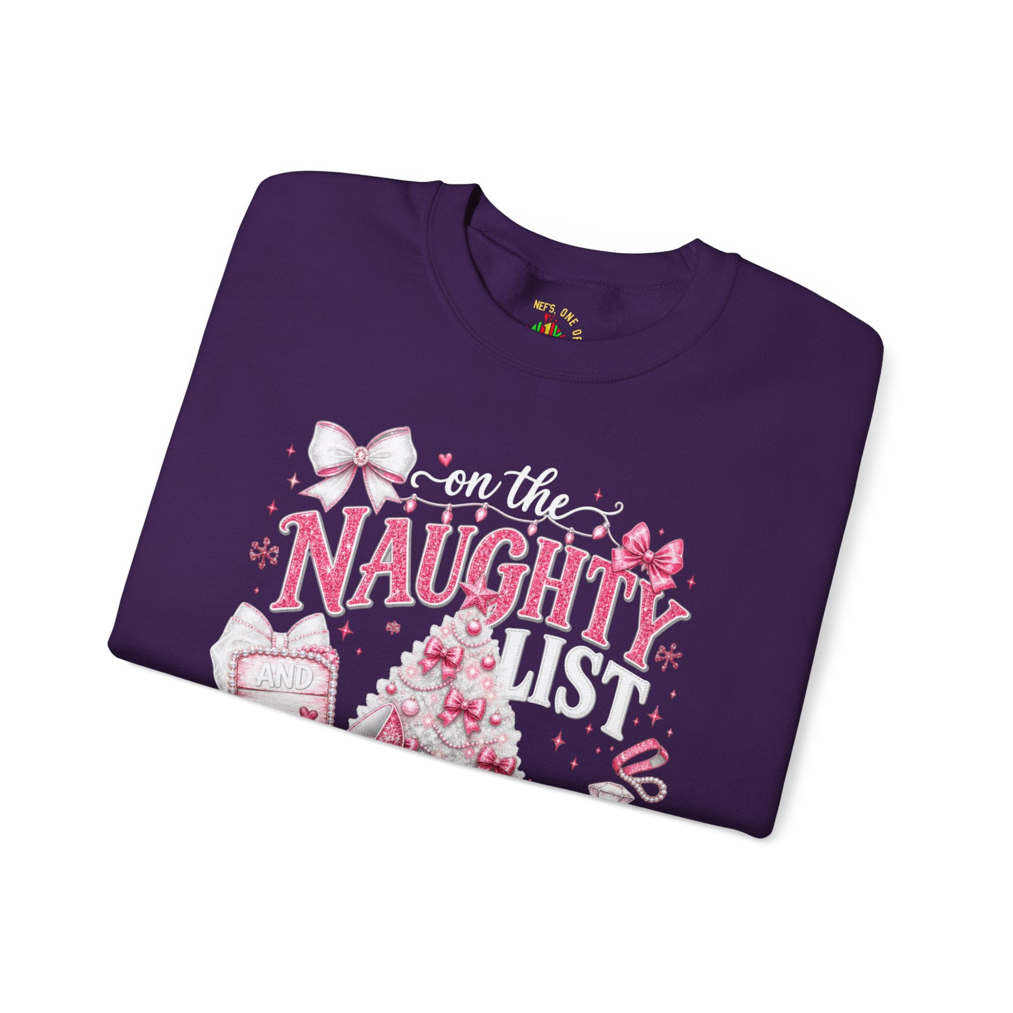 On the Naughty List Christmas Crewneck Sweatshirt