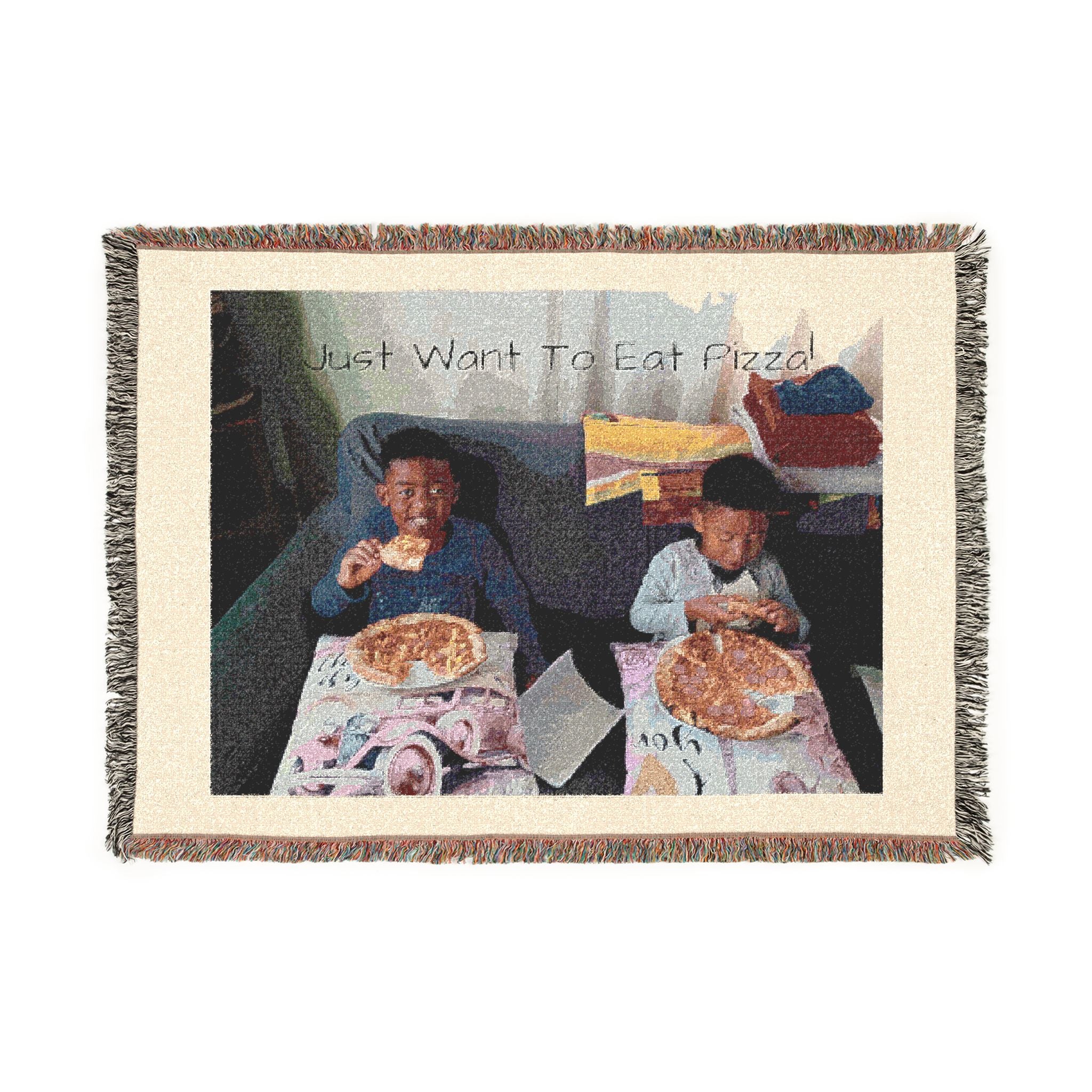 Customizable Woven Blanket — Add Your Text, Personalized Cozy Throw