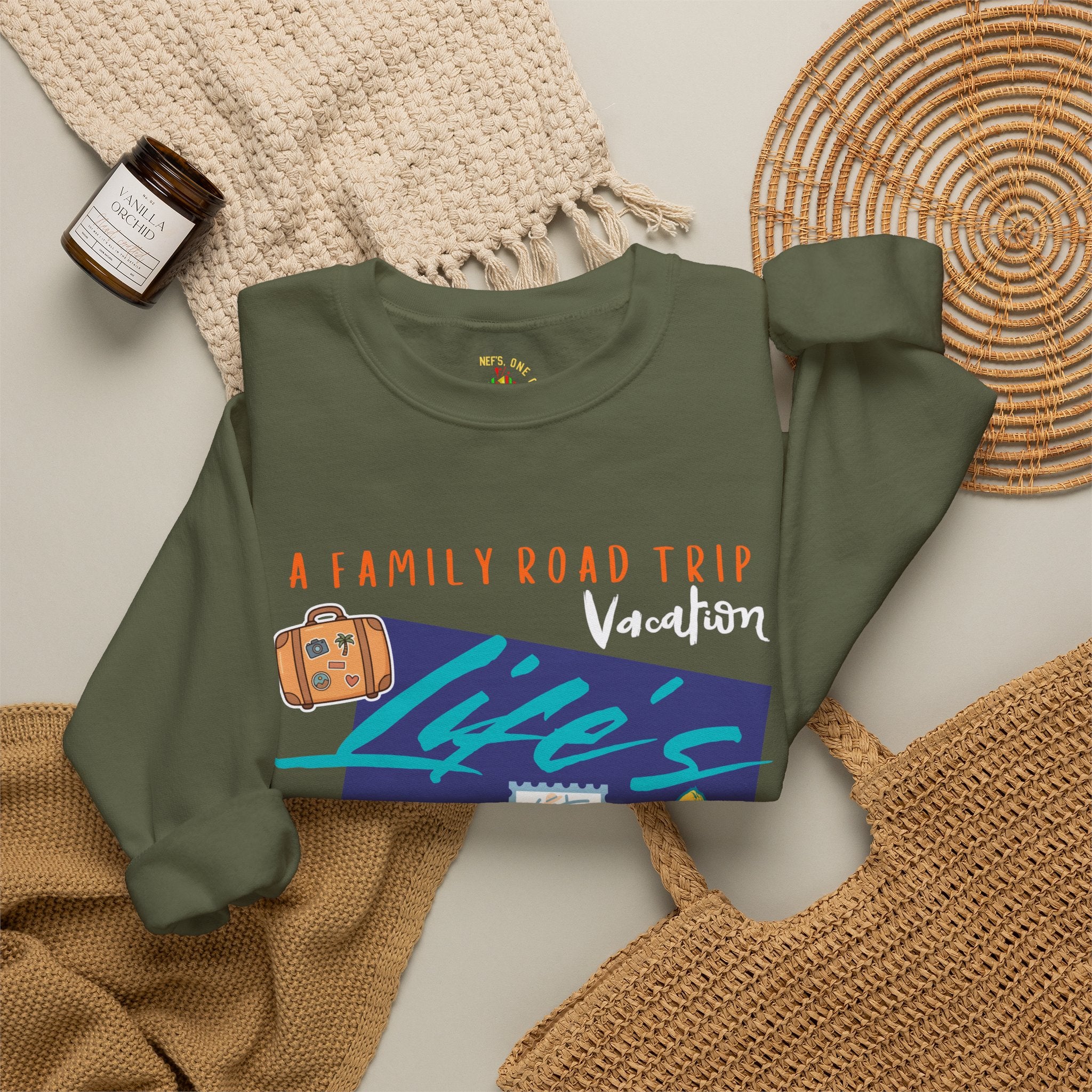 Road Trip T-Shirt — "Life's a Trip" Retro (Enter Family Name) on Back Travel Graphic