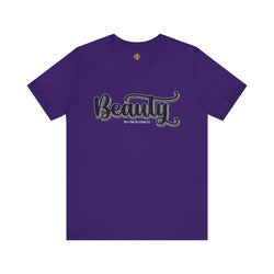 Beauty with the Beast Valentine Casual, Soft Unisex Jersey Short Sleeve Tee