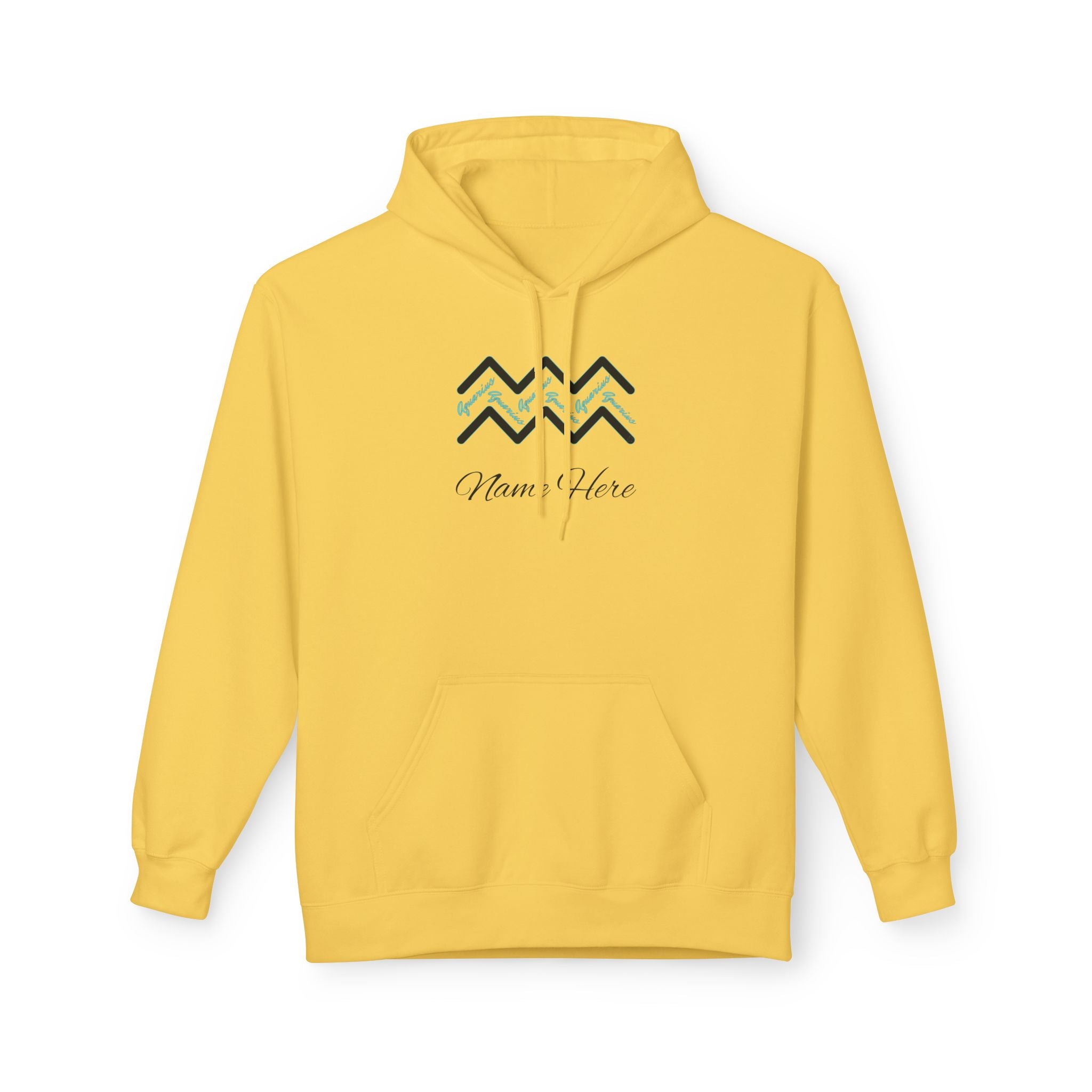 Customizable Aquarius Zodiac Hoodie — "Your Name Here" Watering Design