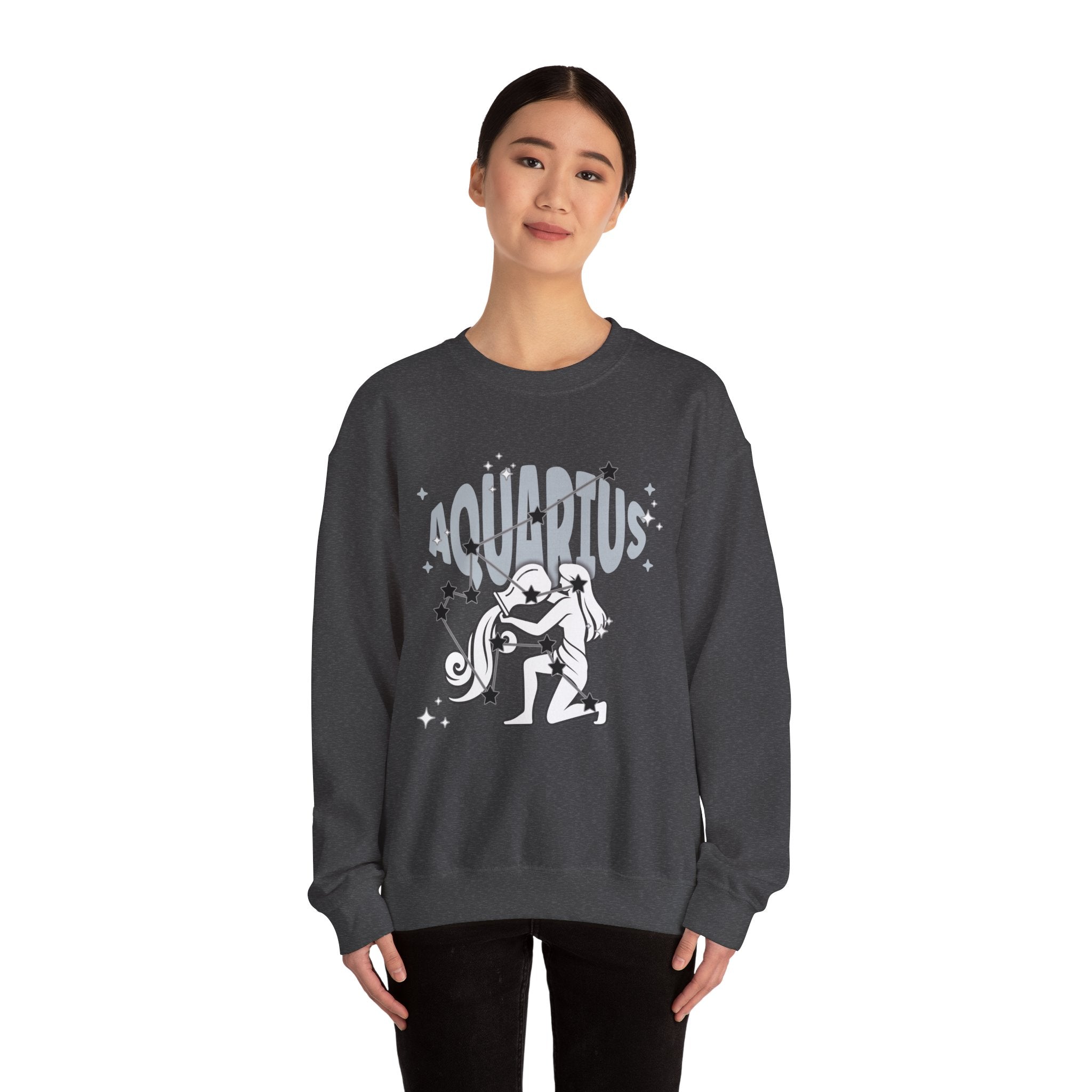 Aquarius Zodiac Casual classic unisex heavy blend crewneck sweatshirtSweatshirtAquarius Zodiac Casual classic unisex heavy blend crewneck sweatshirt