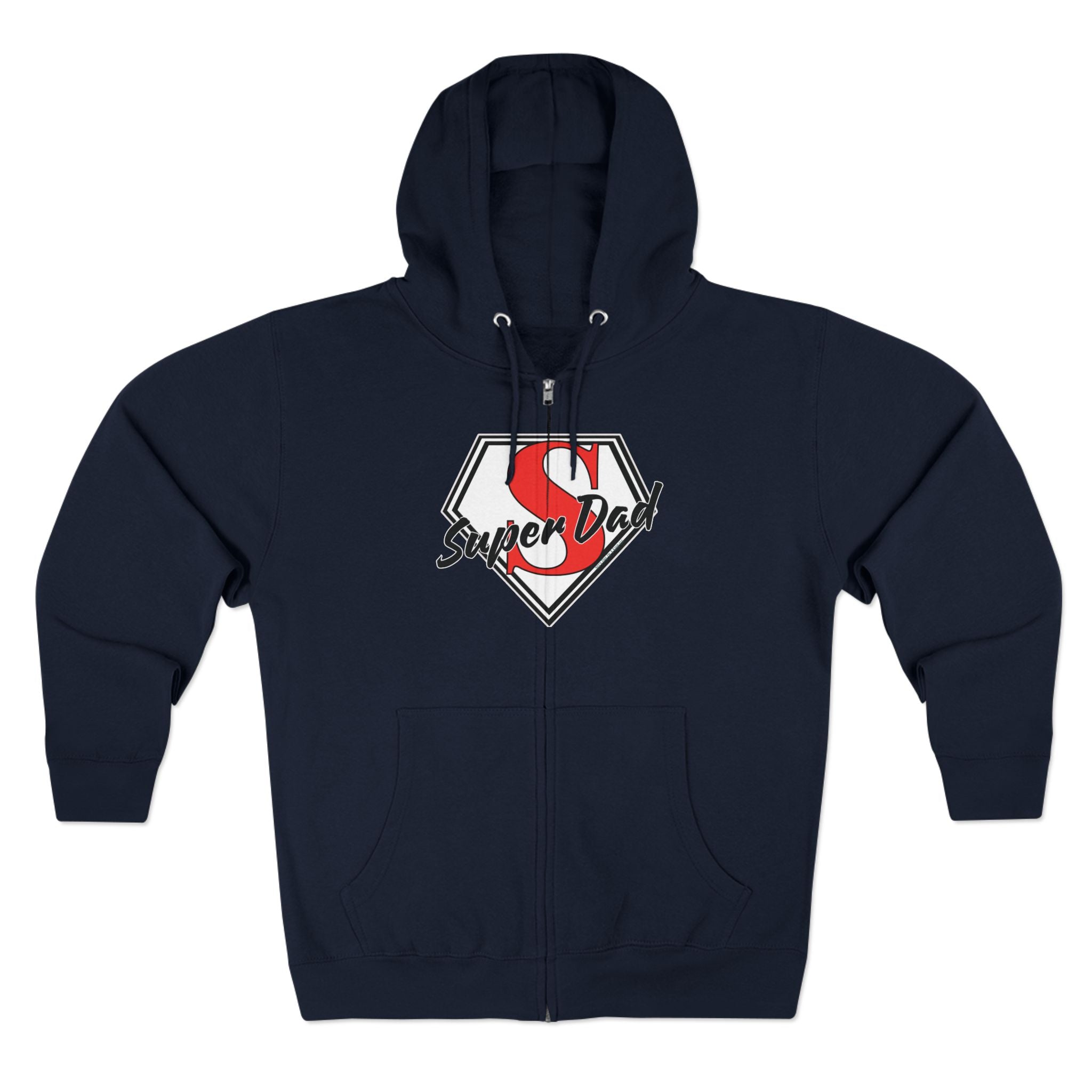 Super Dad Unisex Zip Hoodie | Perfect for Father's Day, Cool Dad Gifts, Family Outings, Casual Wear, Birthday Present
