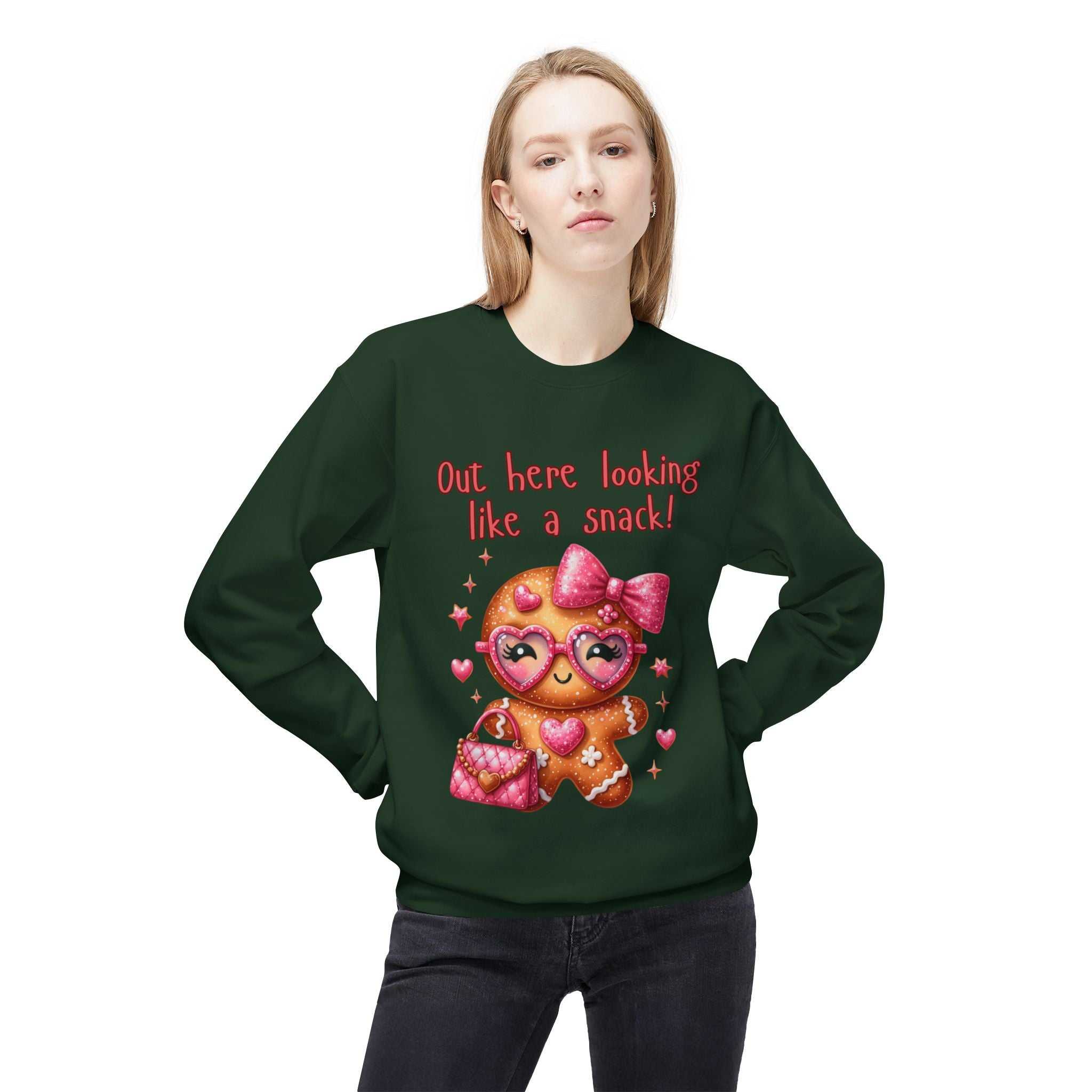 Gingerbread 'Out Here Looking Like a Snack' SweatshirtSweatshirtGingerbread sweatshirt